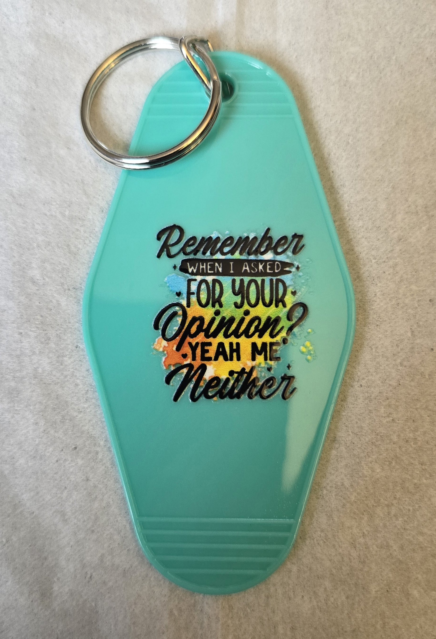 Sassy Statement Teal Keychain