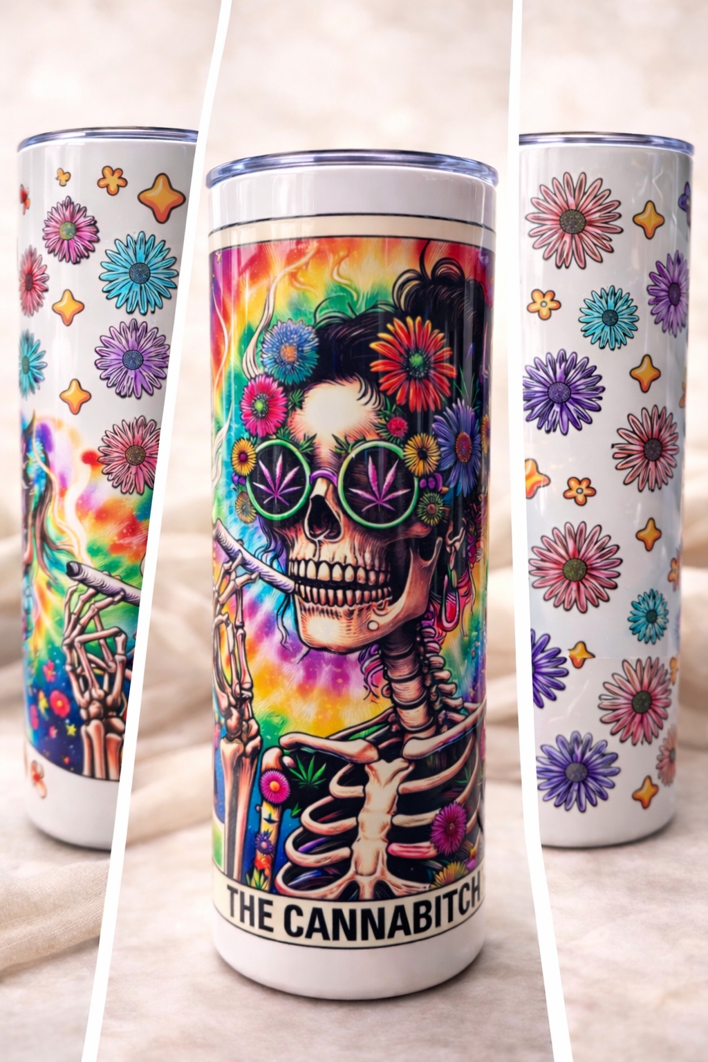“The Cannabitch” Skeleton Tumbler – 20oz Stainless Steel