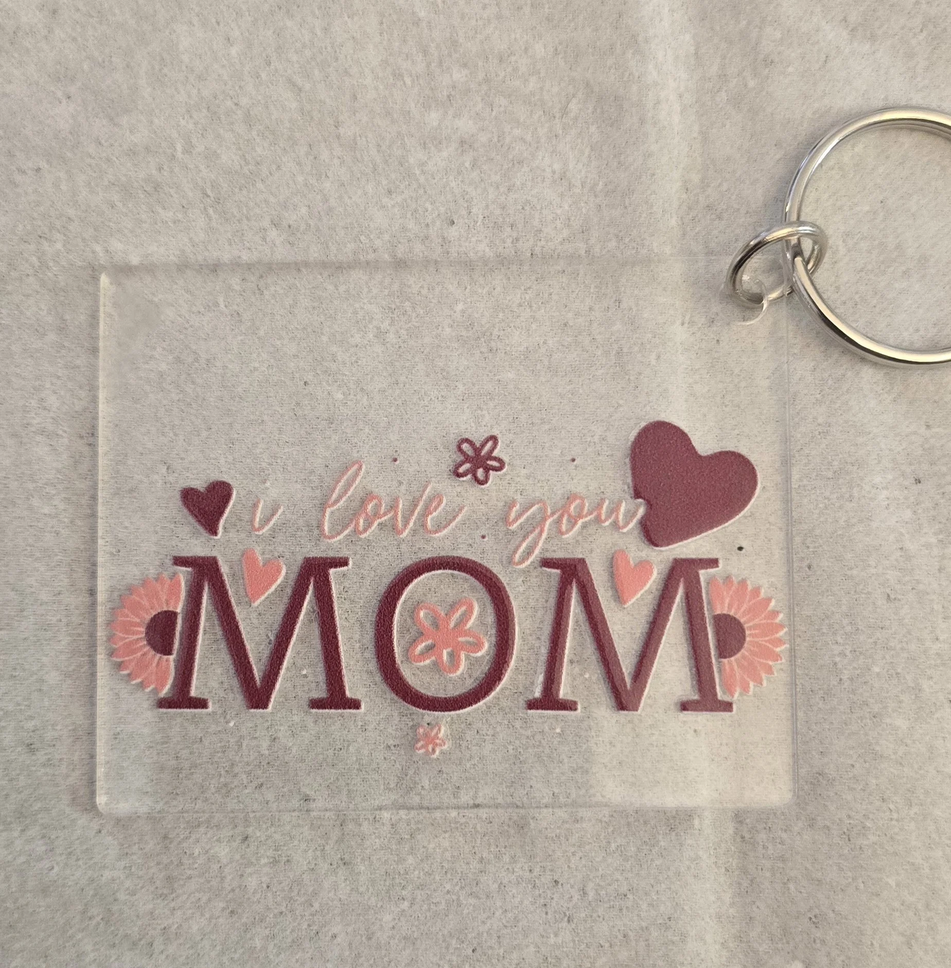 Heartfelt Mom Keychain