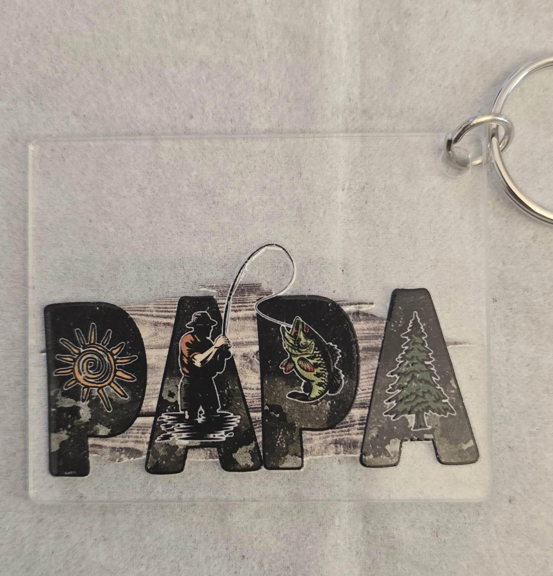 Outdoor Adventure 'PAPA' Keychain