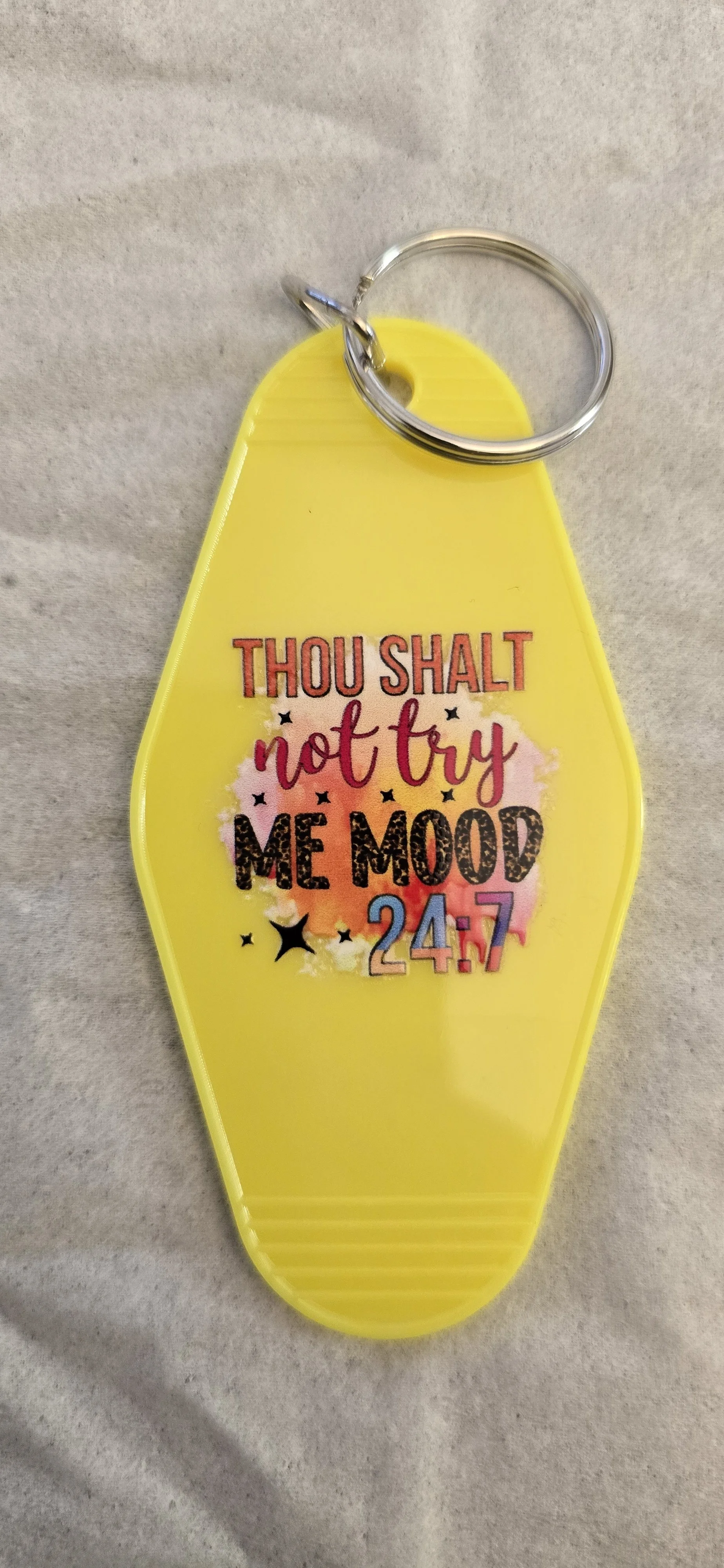 Sassy Vintage Keychain - 'Thou Shalt Not Try Me'