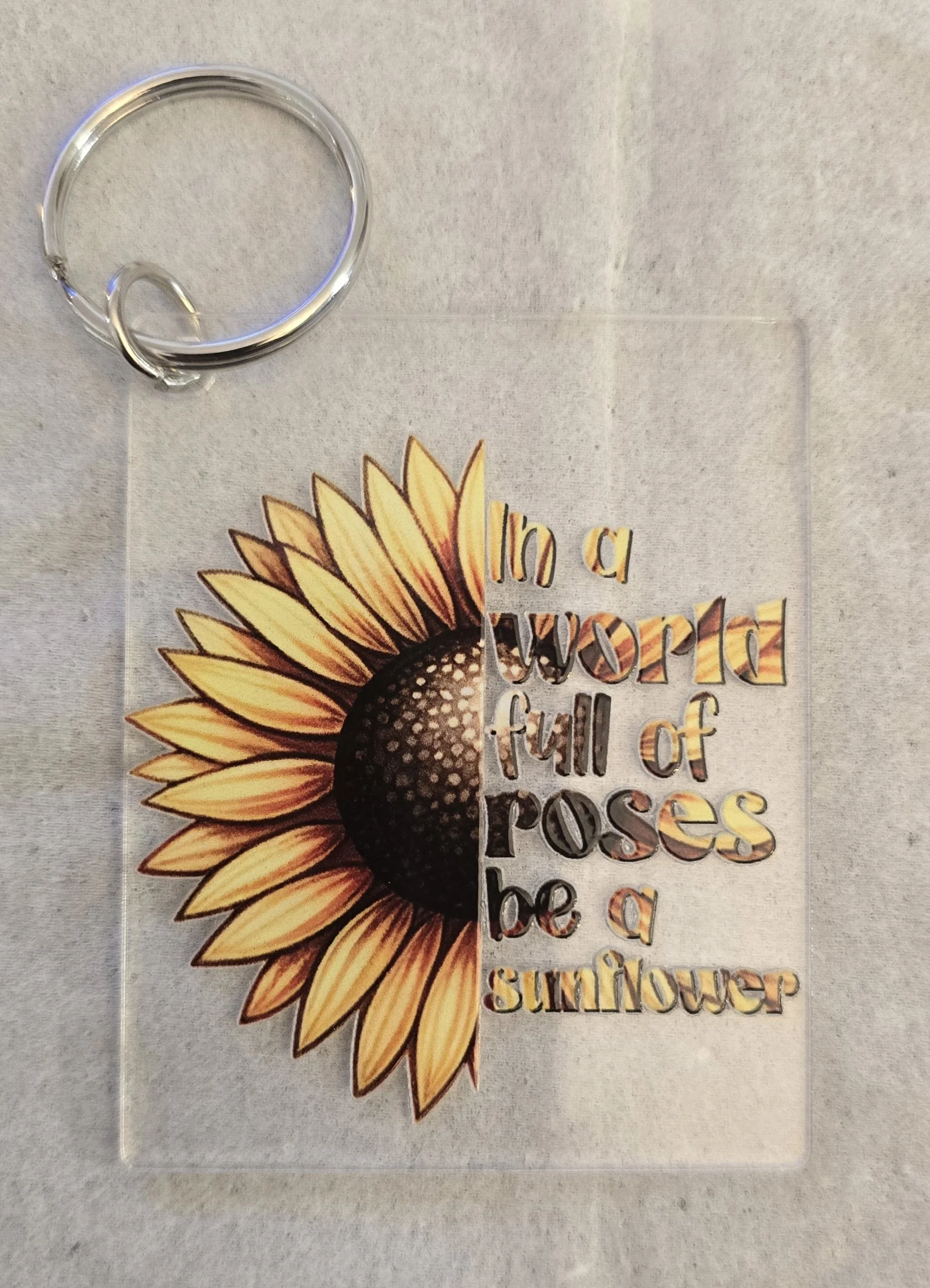 Sunflower Inspiration Keychain