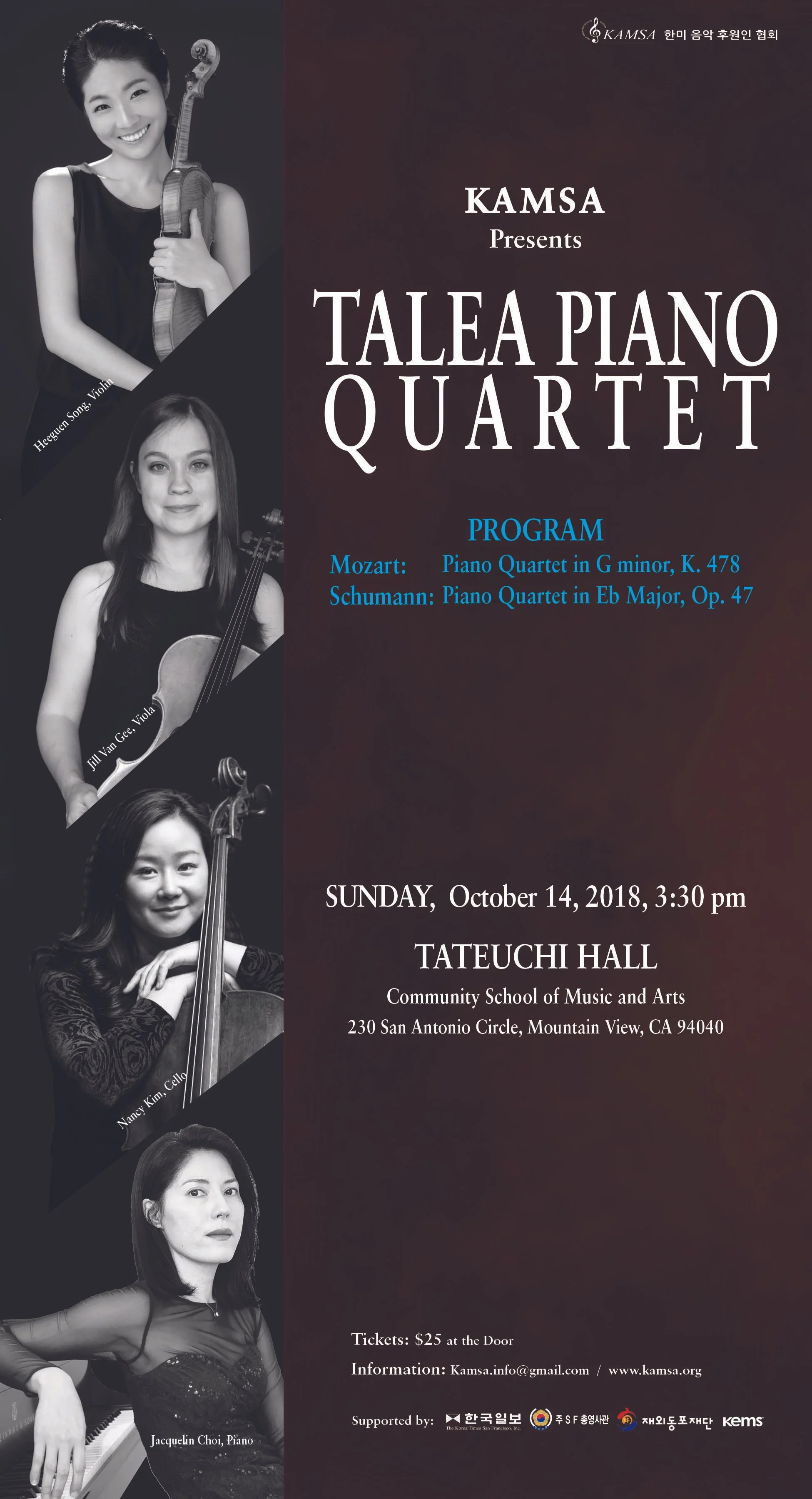Poster of Talea Piano Quartet