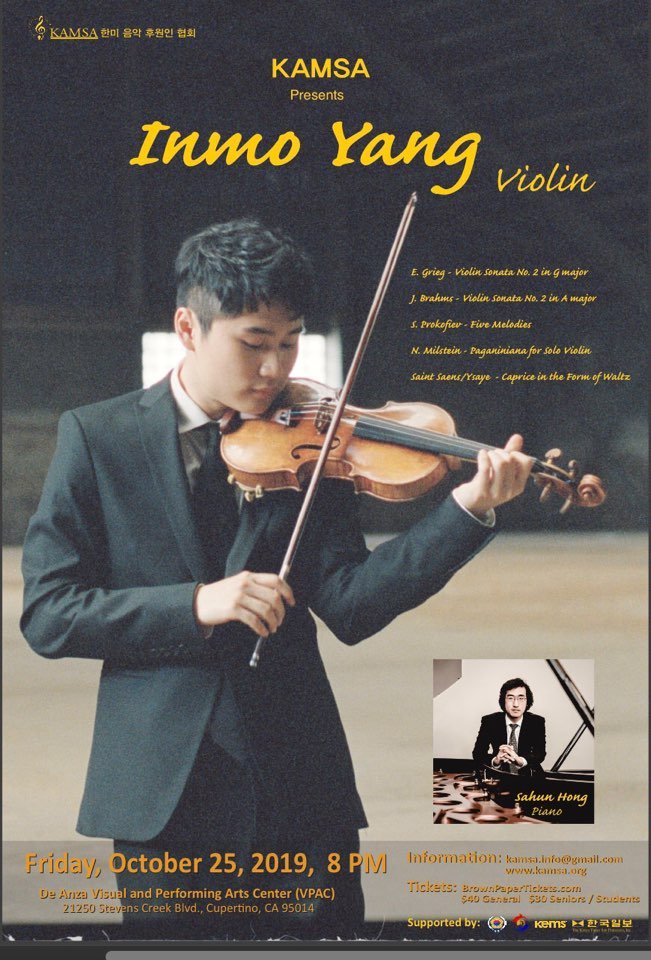 Poster. of Inmo Yang Violin Concert