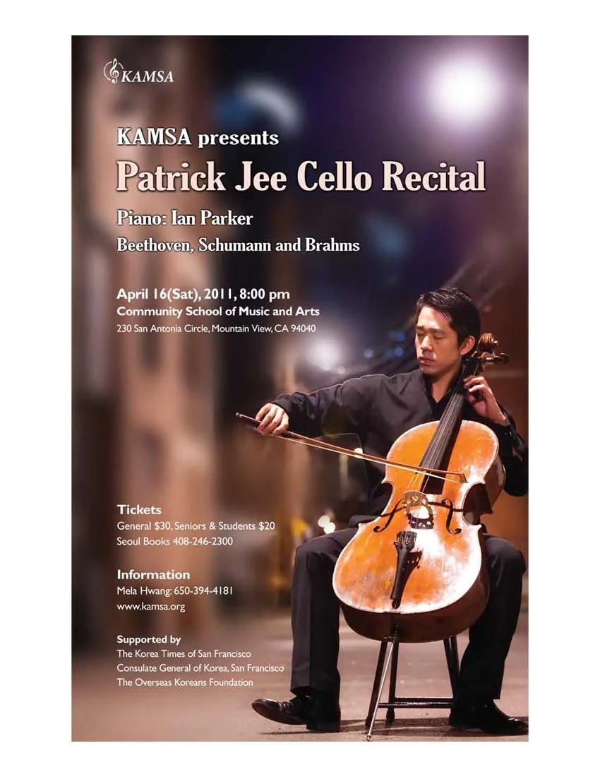 Poster of 2011 Patrick Jee Cello Recital