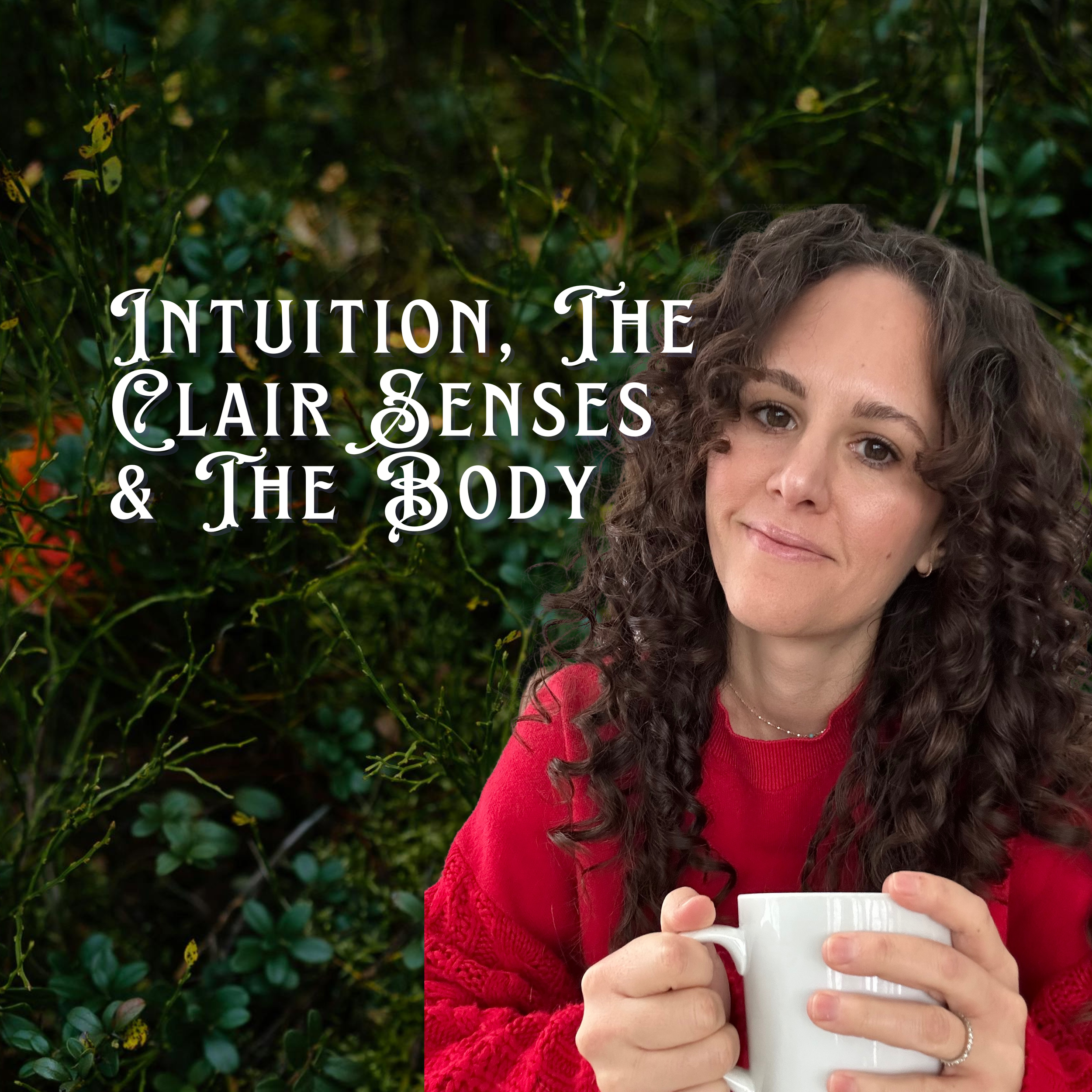 A woman with curly brown hair smiling in front of a green abstract background with the text, 'Is this a shift year for you?'