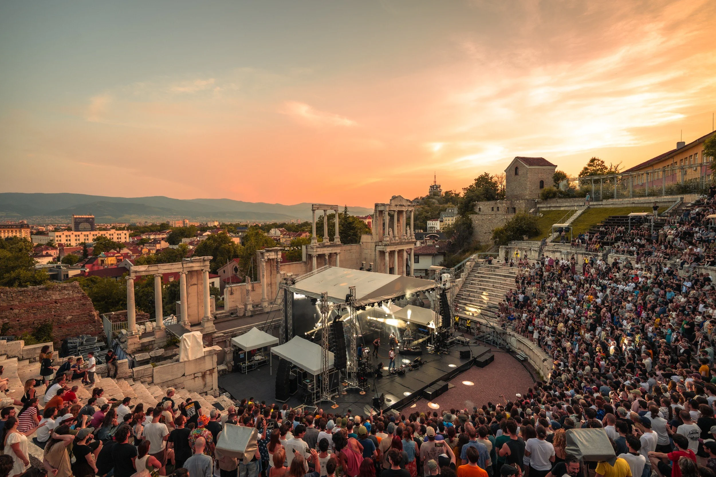 King Gizzard & The Lizard Wizard performing live at the Ancient Theatre of Philippopolis in Plovdiv, Bulgaria - archival fine art print  by Photon Obscura