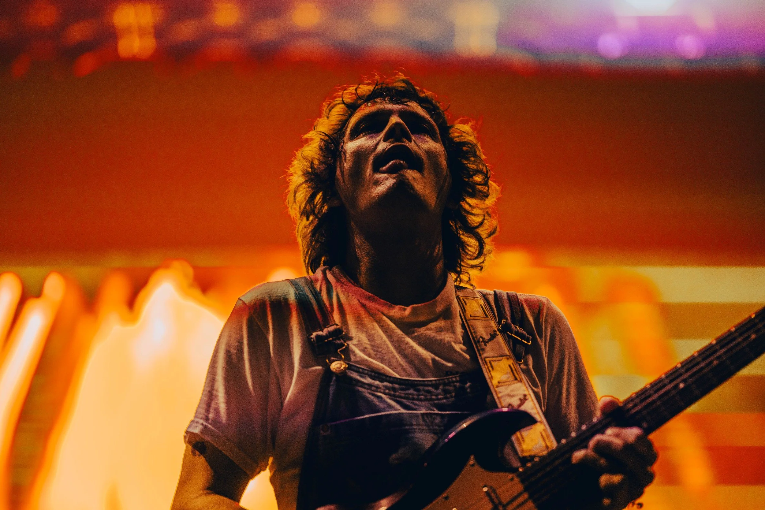 Stu Mackenzie of King Gizzard & The Lizard Wizard performing live at PH Live in Las Vegas, NV - archival fine art print by Photon Obscura