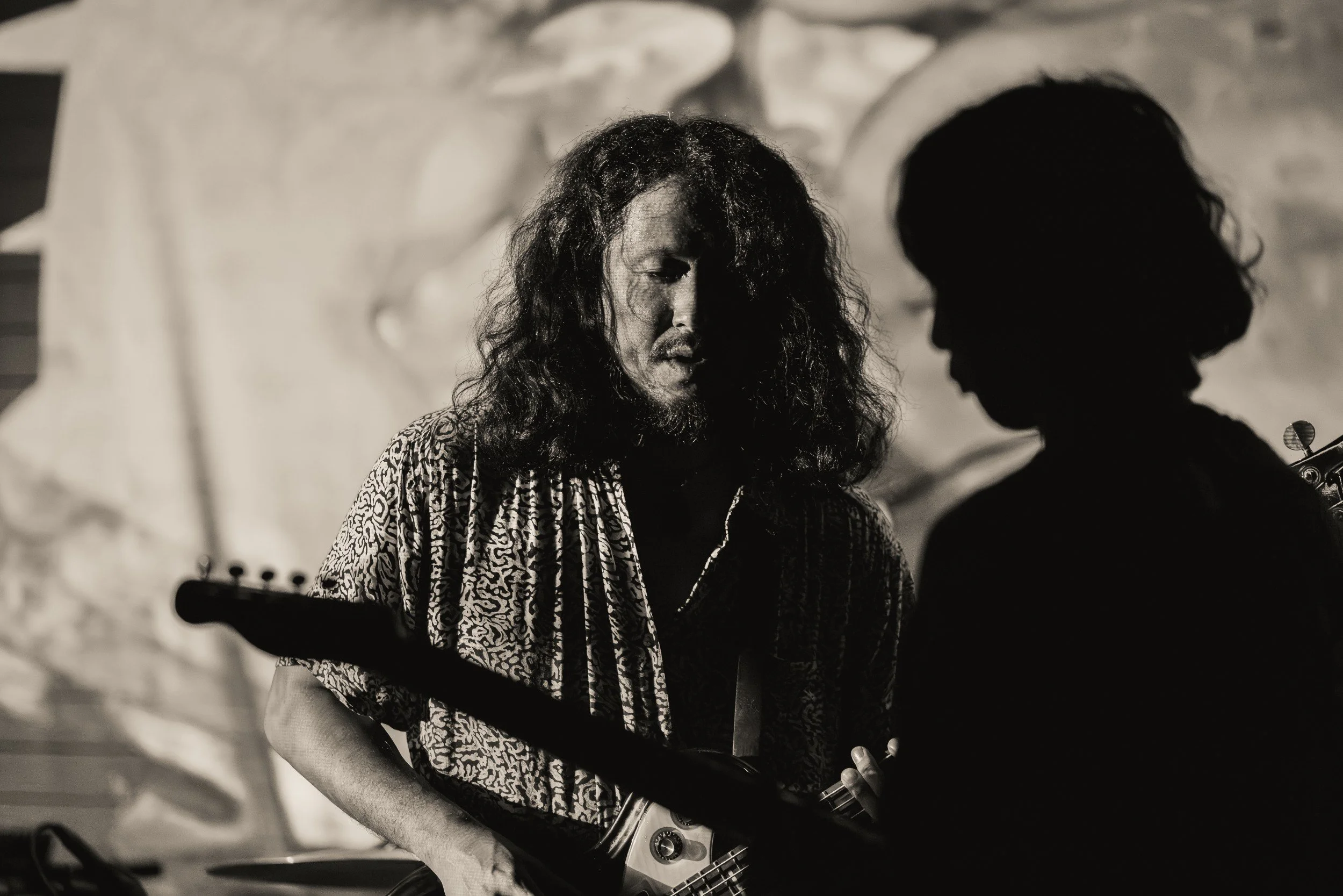 Keita Ise and Taku Idemoto of Minami Deutsch performing live at the Hi-Dive in Denver, CO - archival fine art print by Photon Obscura