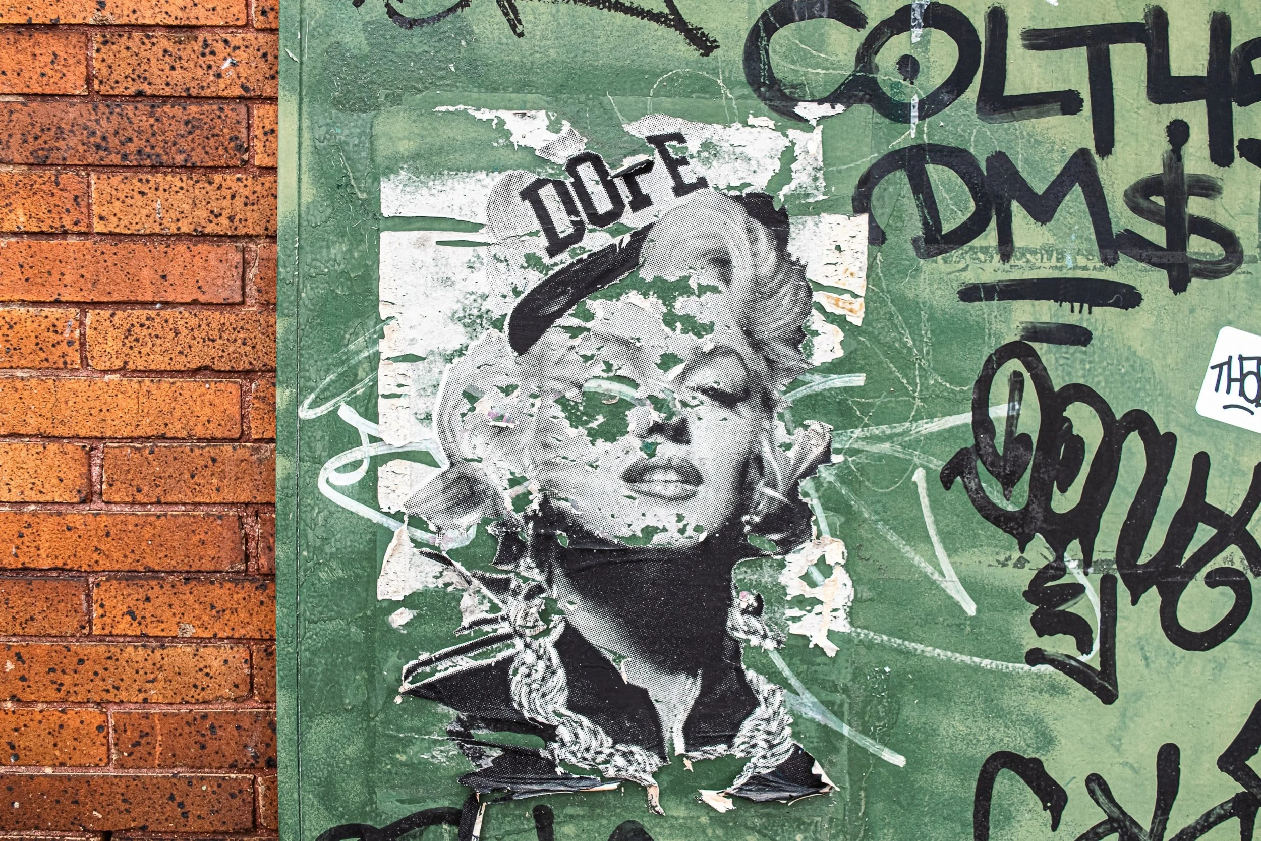 Street Art Marilyn Monroe Dope in Hampden, Baltimore, MD - archival fine art print by Photon Obscura