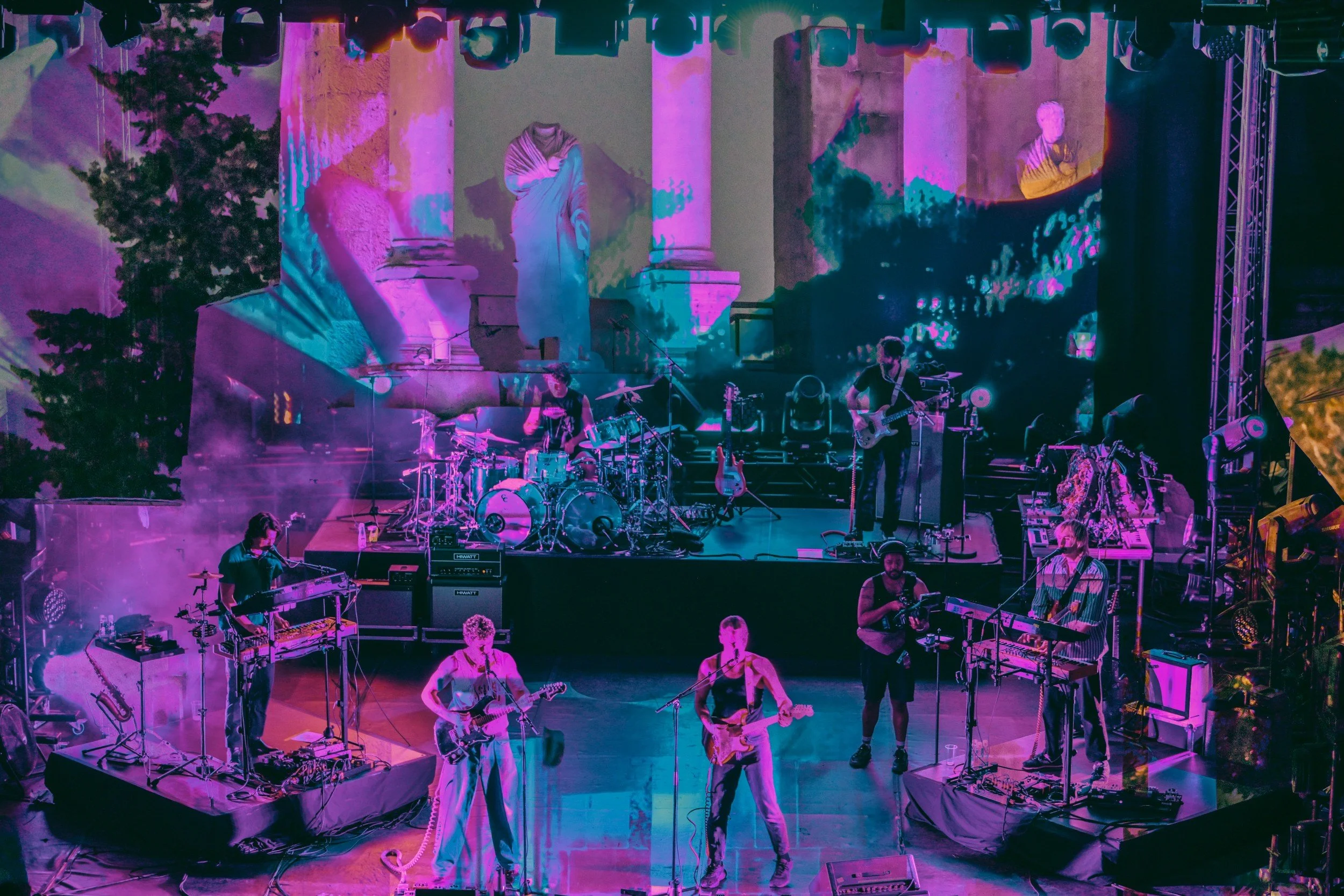 King Gizzard & The Lizard Wizard performing live at the Ancient Theatre of Philippopolis in Plovdiv, Bulgaria - archival fine art print  by Photon Obscura