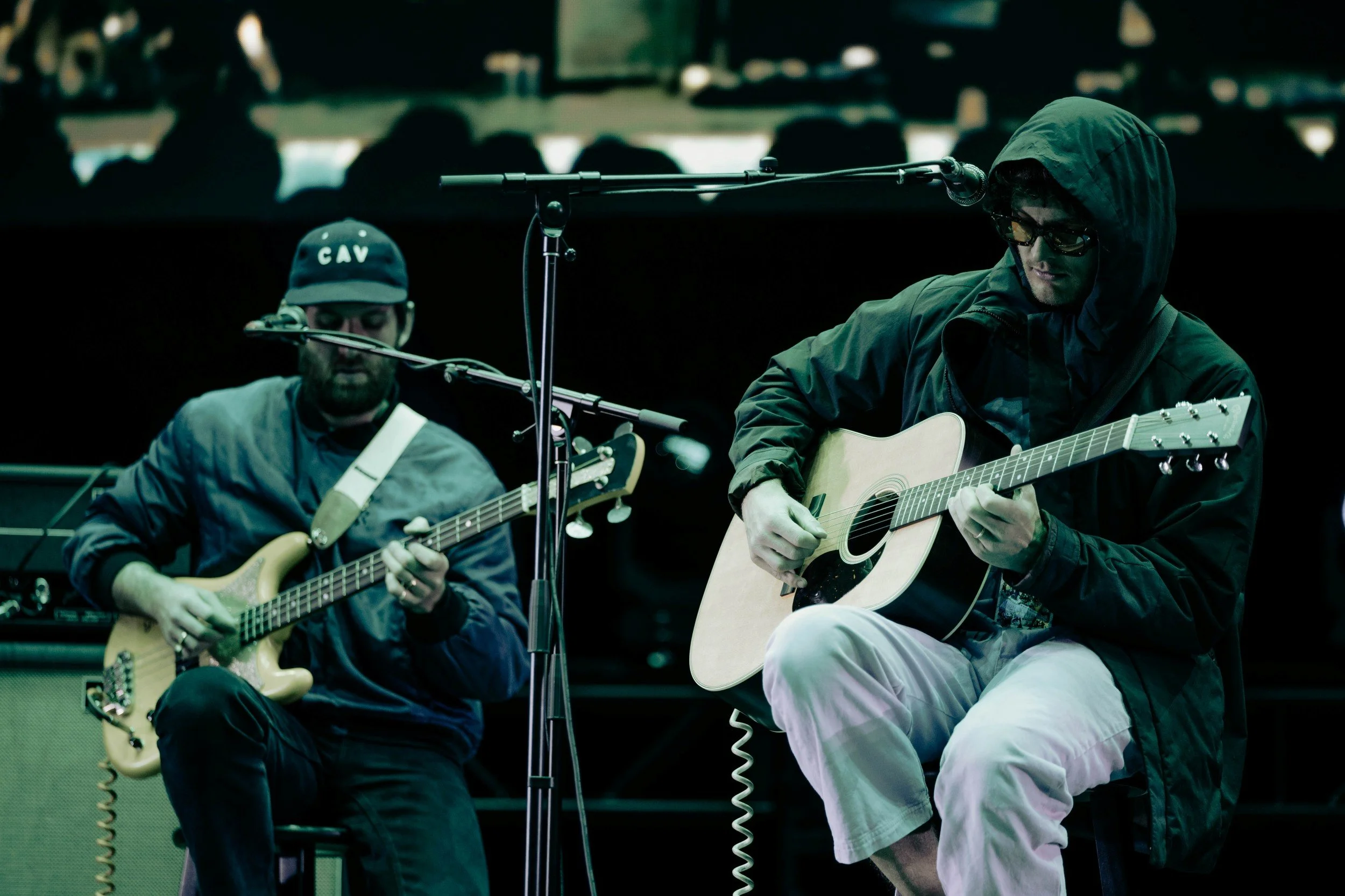 Stu Mackenzie and Lucas Harwood of King Gizzard & The Lizard Wizard performing live and acoustic at The Rady Shell at Jacobs Park Ampitheater in San Diego, CA - archival fine art print  by Photon Obscura