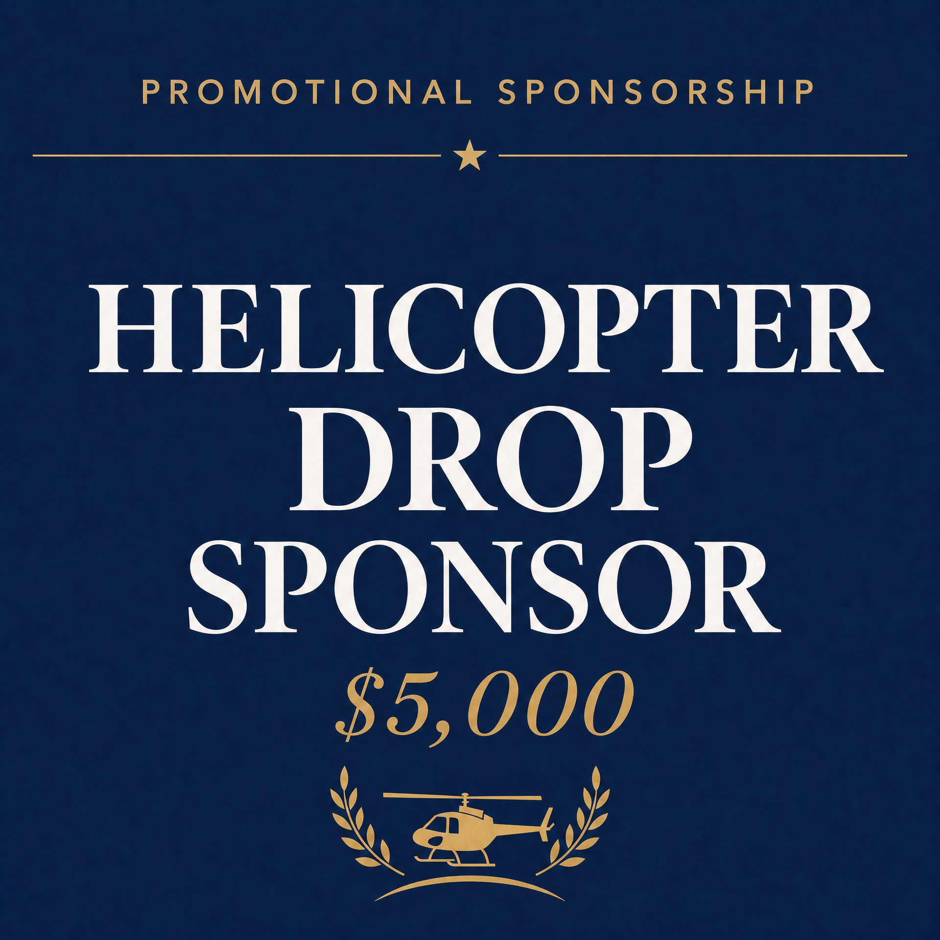 Helicopter Drop Sponsor