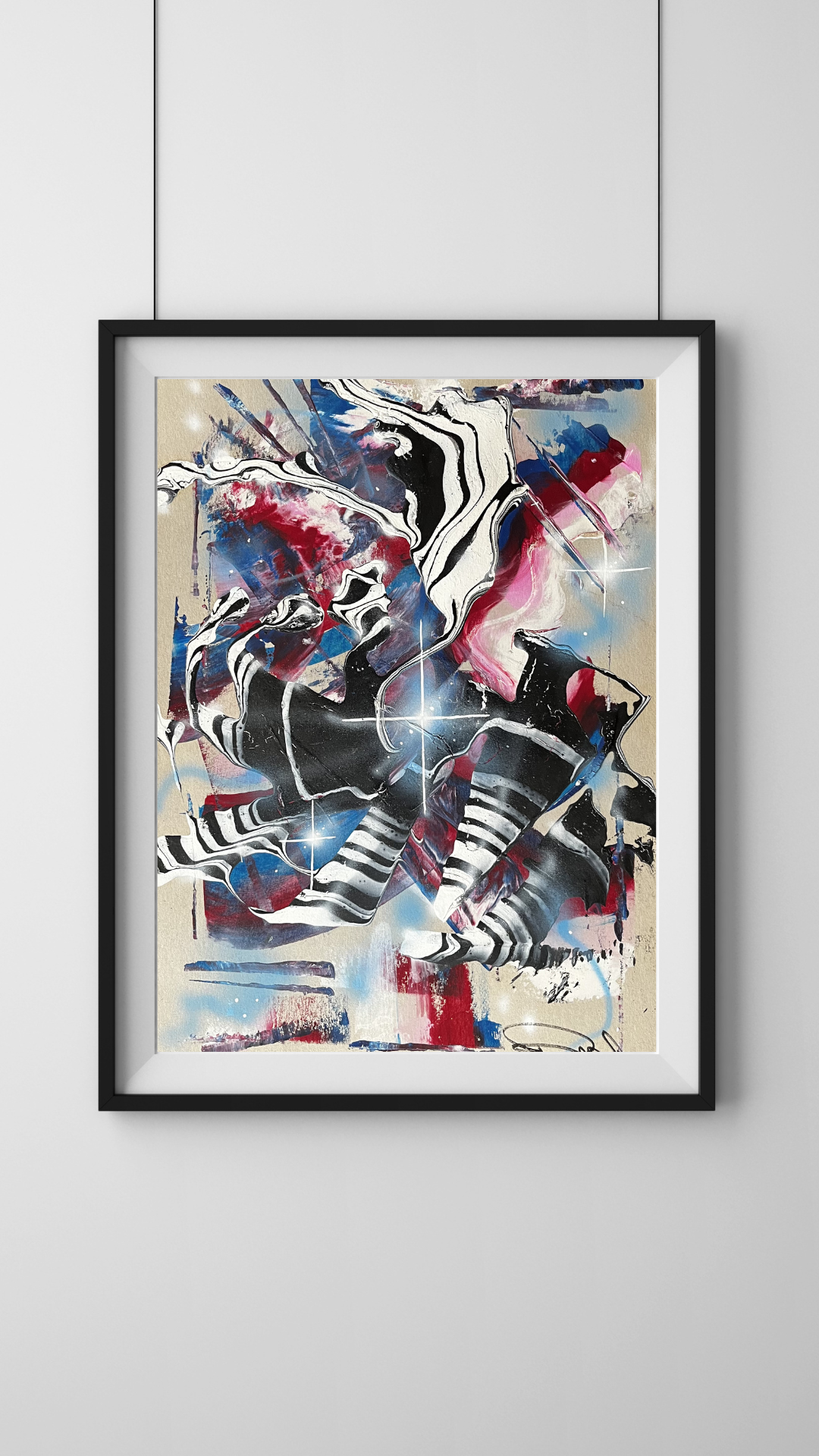 Fade Art 4 im modernen schwarzen Rahmen
