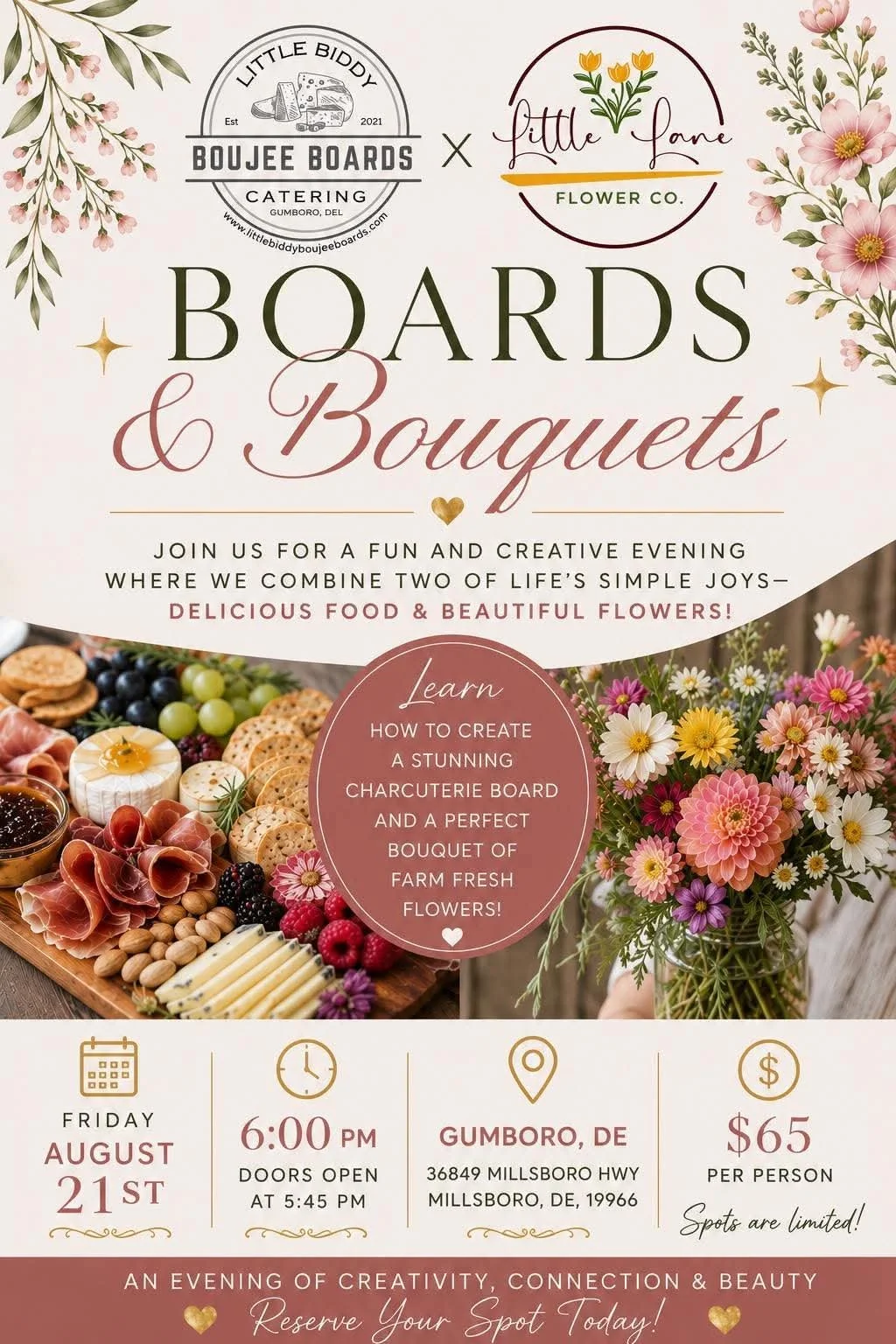 Boards and Bouquets - August, 21, 2026
