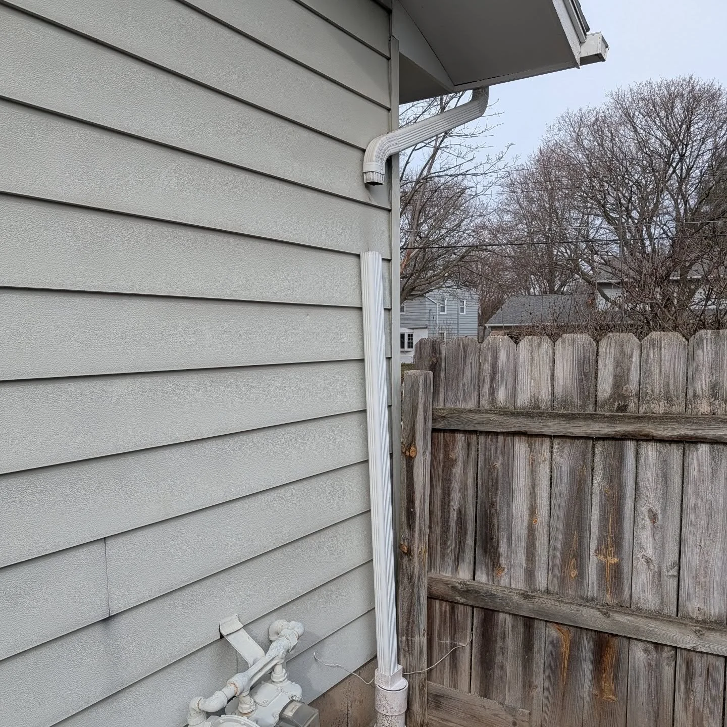 Homeowners&mdash;make sure your downspouts are properly connected and directing water away from your home. Poor drainage can lead to serious water damage in your basement.