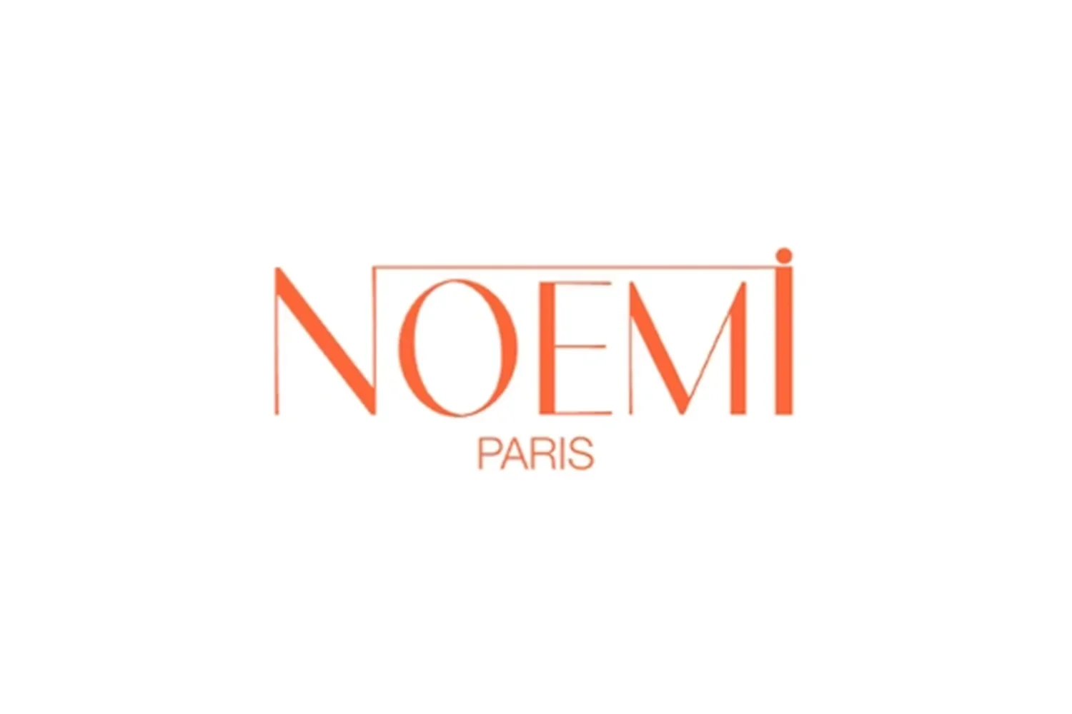 Logo orange « NOEMI PARIS » sur fond blanc