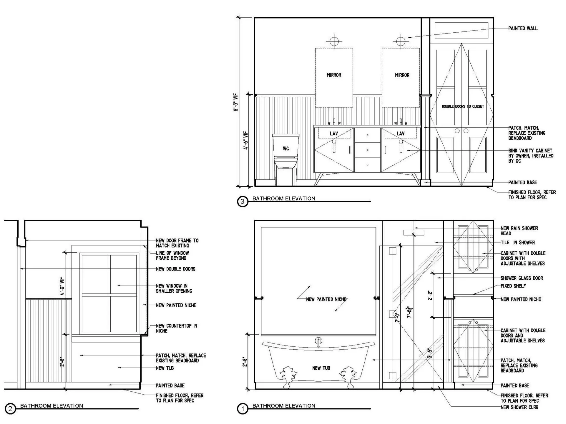 Masterbath elevations