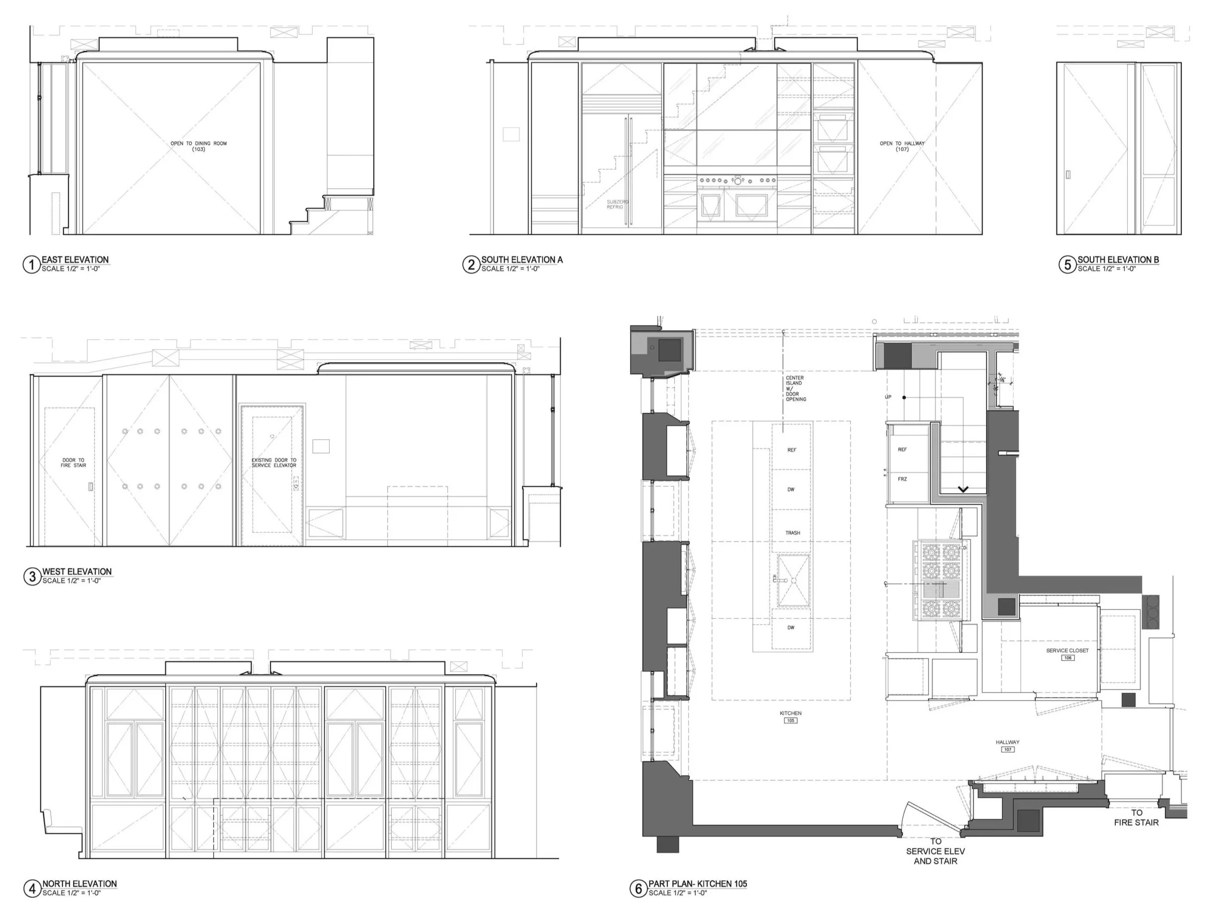 Kitchen Plan and Elevations