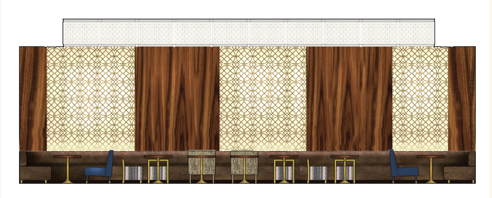 Elevation towards Seating