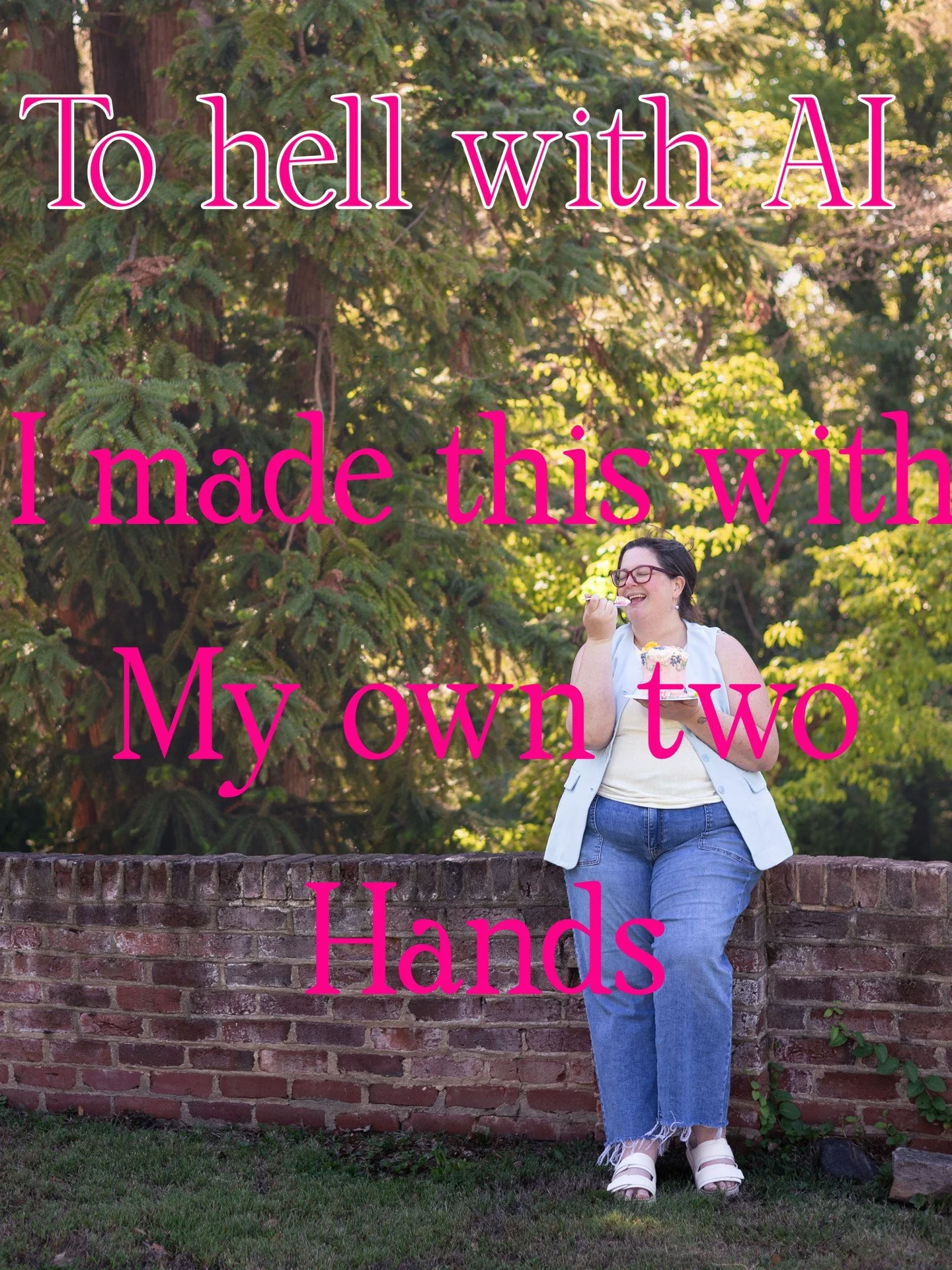 Truly. AI could NEVER. ⁣
⁣
And please for the love of all that is holy stop using AI fliers. ⁣
⁣
Thank you for coming to my Ted talk. ⁣
⁣
😂😂😂😂⁣
⁣
#smallbusiness #fxbgva #womanowned #caker #madebyhand