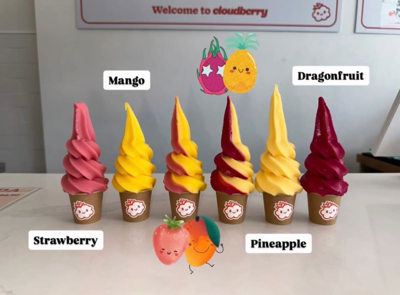 Today&rsquo;s #nondairysoftserve line up &hellip;