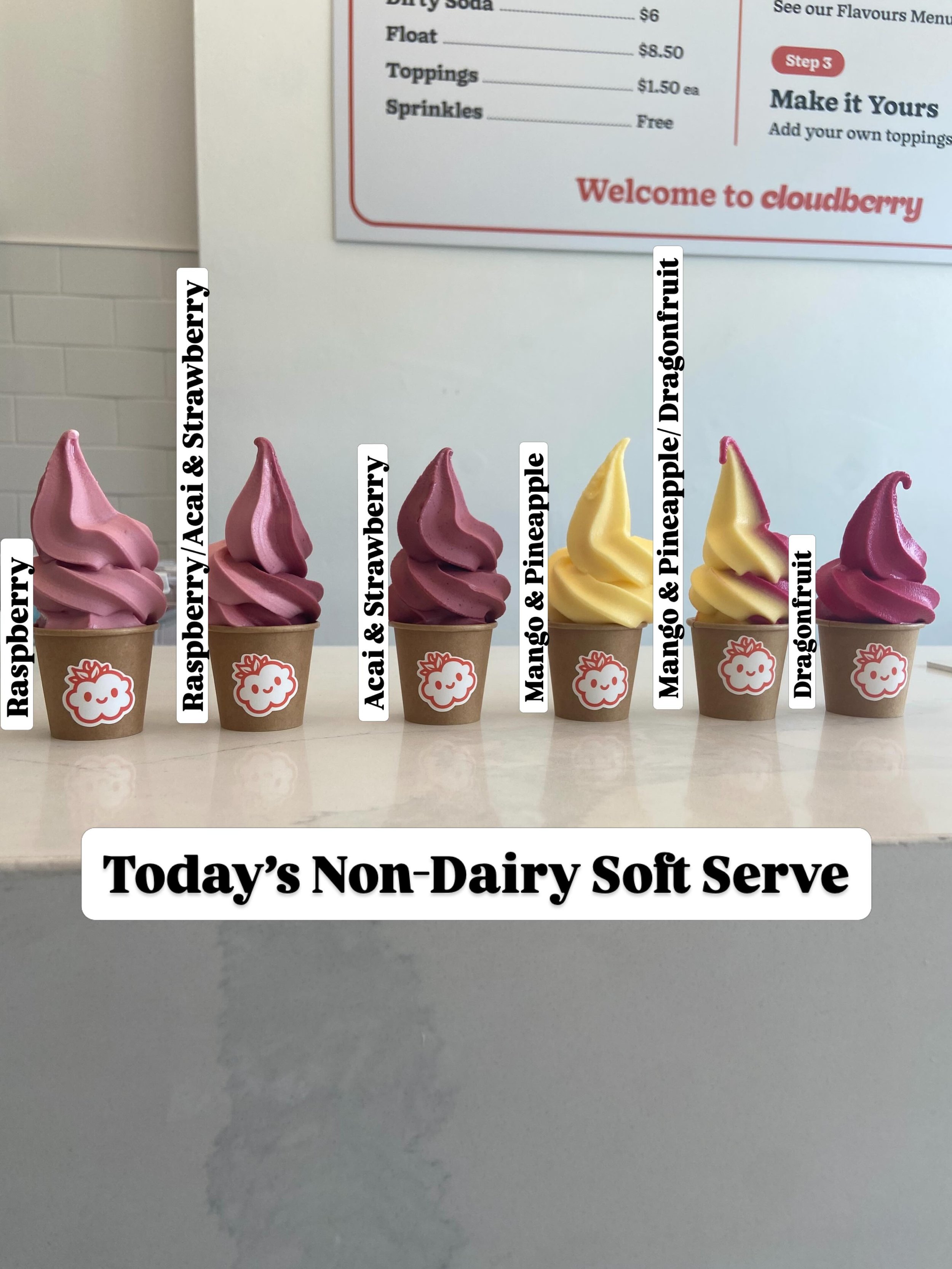 🚨 Machine update: we are back and fully operational! Today&rsquo;s full soft serve line up&hellip;

#icecream #danforth #torontofoodie #acai #dirtysodas