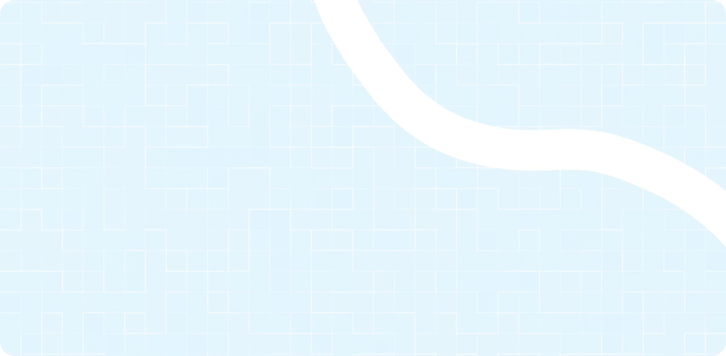 Abstract blue background with grid pattern and curving white line.