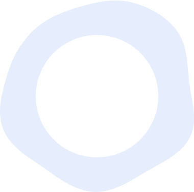 An abstract, minimalist illustration of a white, rounded shape enclosed within a light blue background.