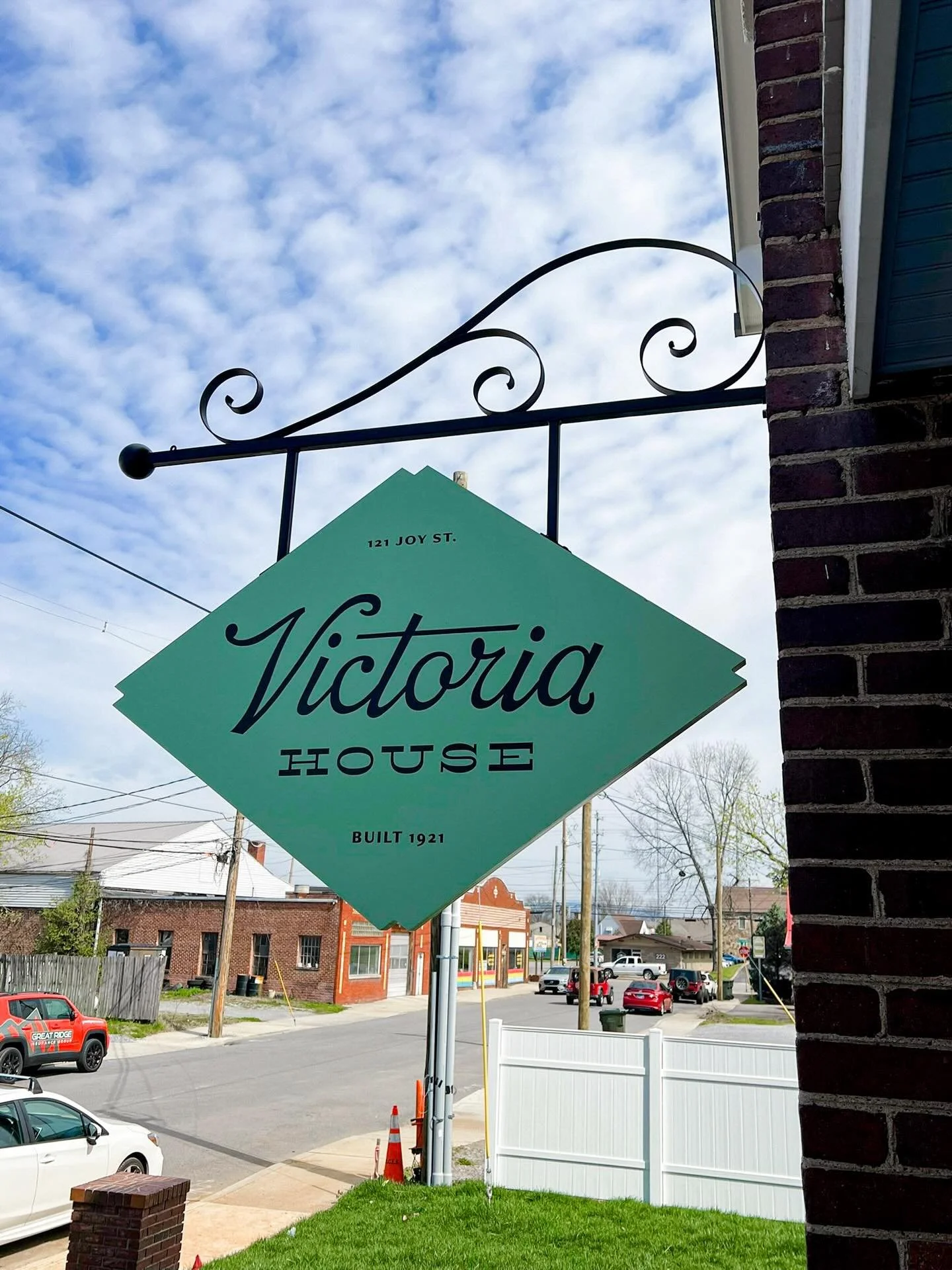 Picture this:
Coffee in hand.
A slow morning on the porch swing.
The quiet of downtown Sevierville before the day begins.

This porch has been welcoming people since 1921.
I like to think about the stories it&rsquo;s already held and the ones still w