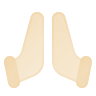 A gold icon of two hands coming together in prayer.