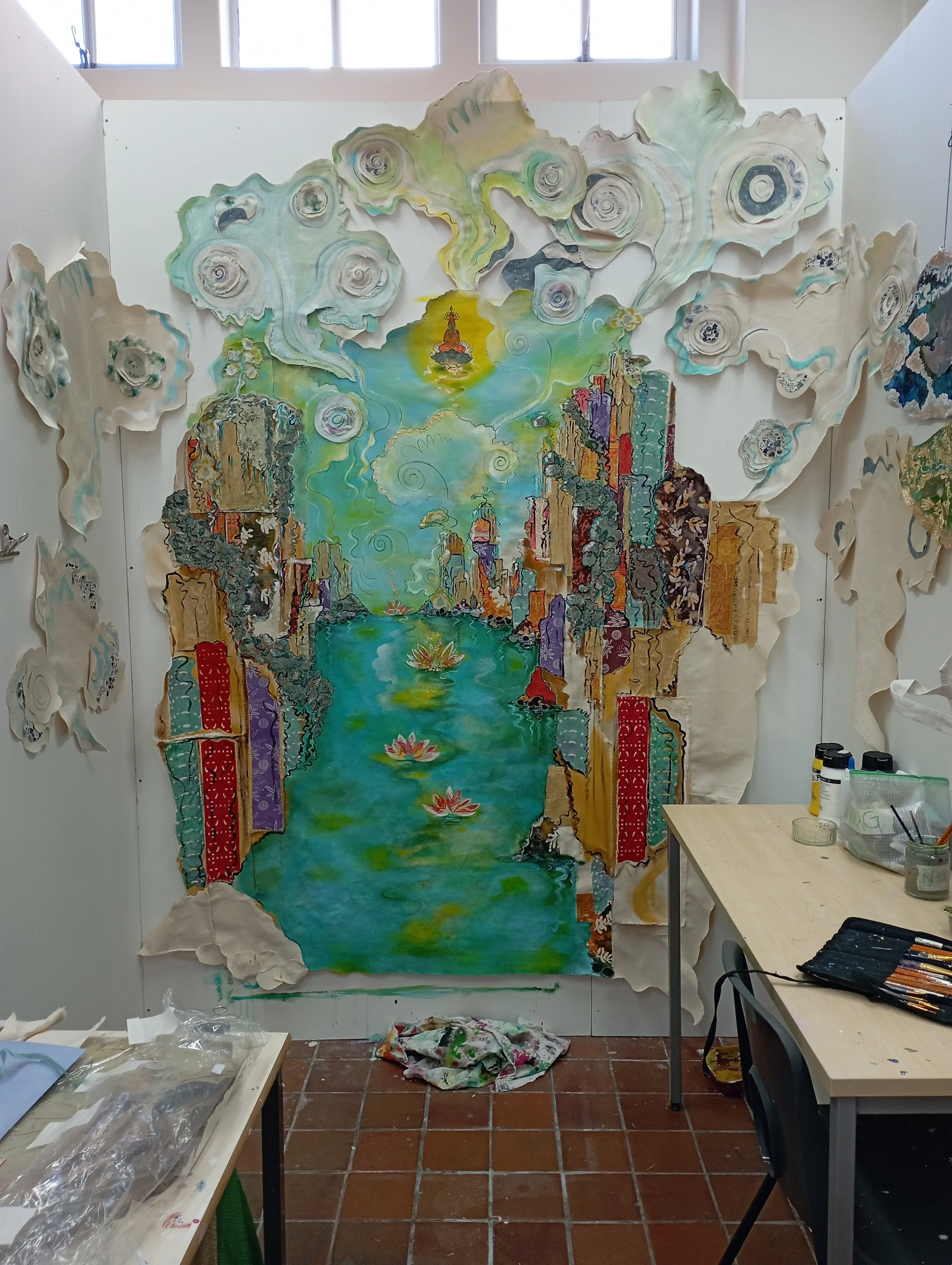 Early stage of development for my Masters Project in the studio at Cambridge School of Art.