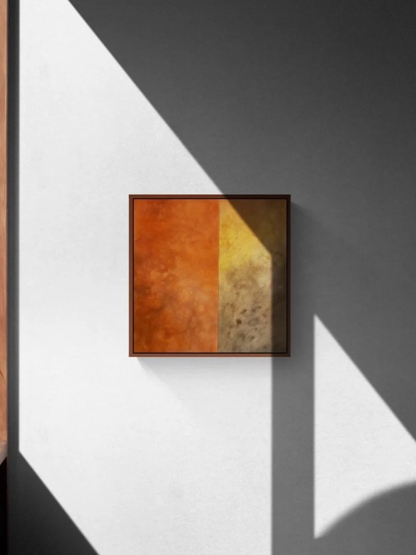 &ldquo;Forgetting, Gently&rdquo; 

18x18x1.5 inches 
Framing options available 

This warm and grounding  piece is available to collect on my site, or feel free to DM me to inquire. This one will be hard to part with🥹

#natureart #organicart #abstra