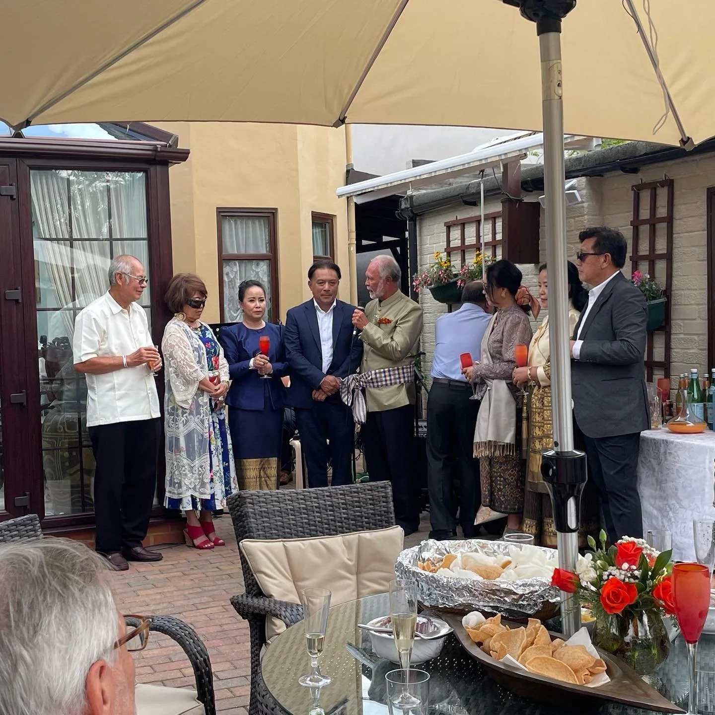 Over the weekend we had a small yet lively leaving party for Ambassador Phongsavanh Sisoulath. We thank him for his dedication and hard work! We celebrated with a ba&ccedil;i ceremony, dancing, singing, and lots of amazing Lao food all provided by ou