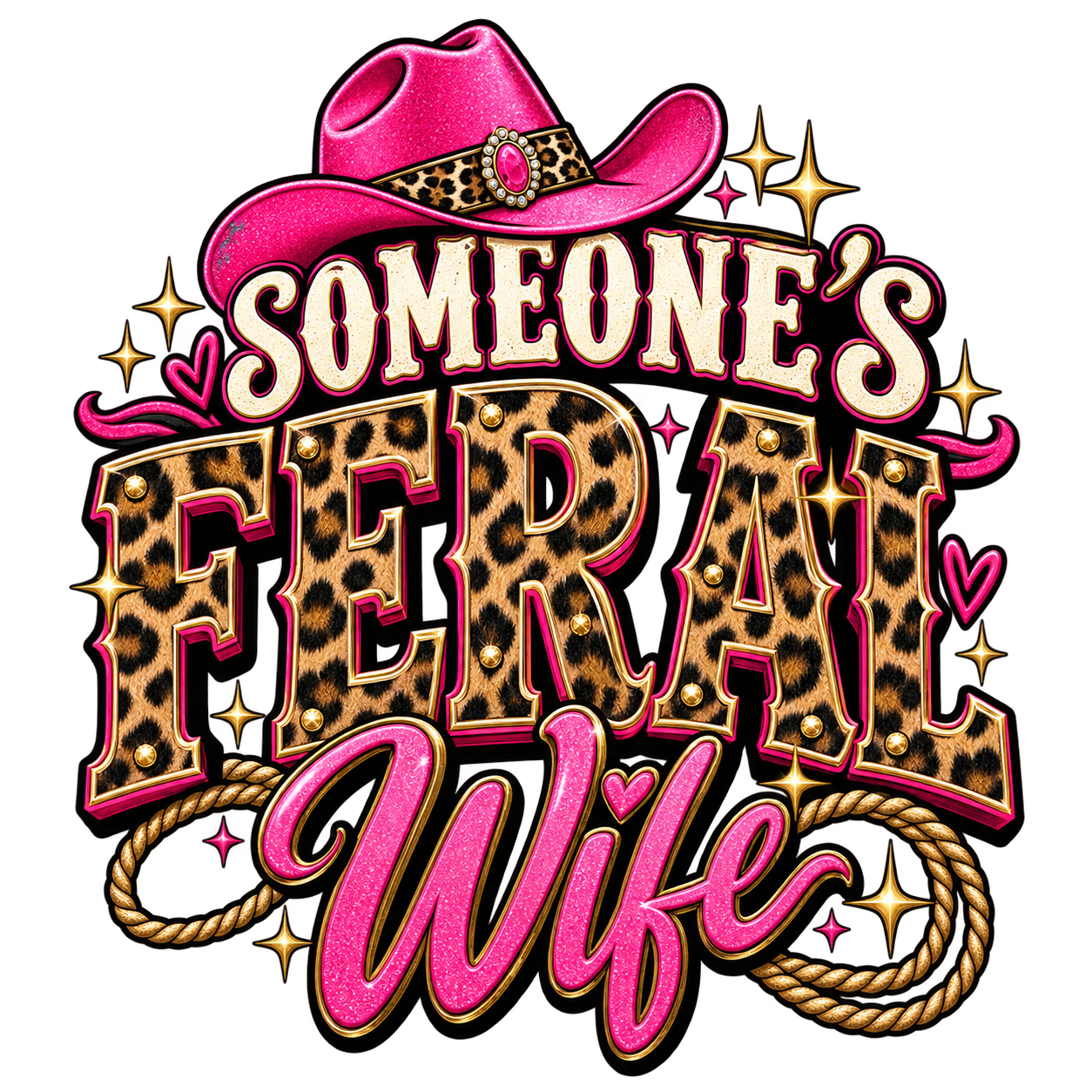 Country glam feral wife badge.png