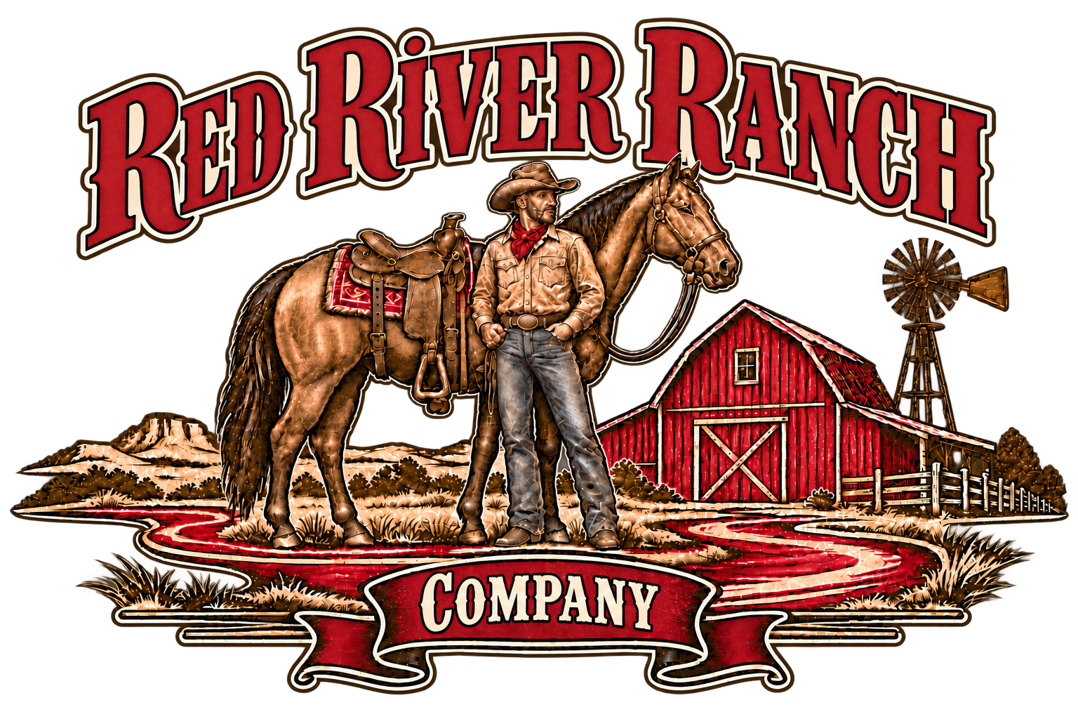 Red River Ranch Co Cowboy Tee