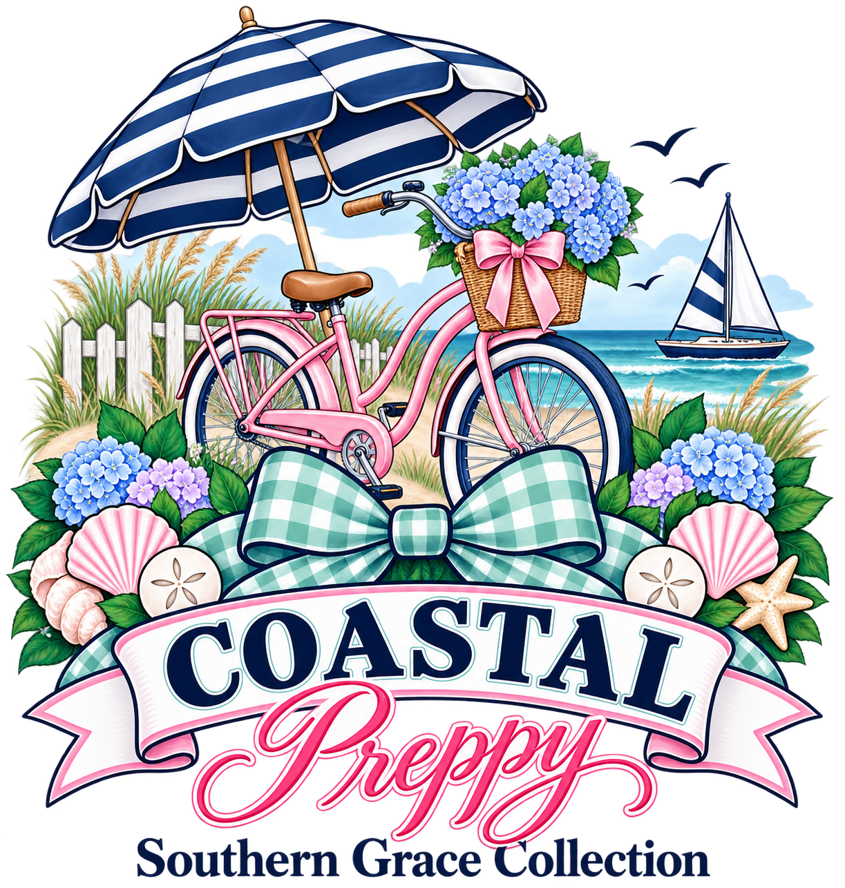 Coastal Preppy with Bike Tee