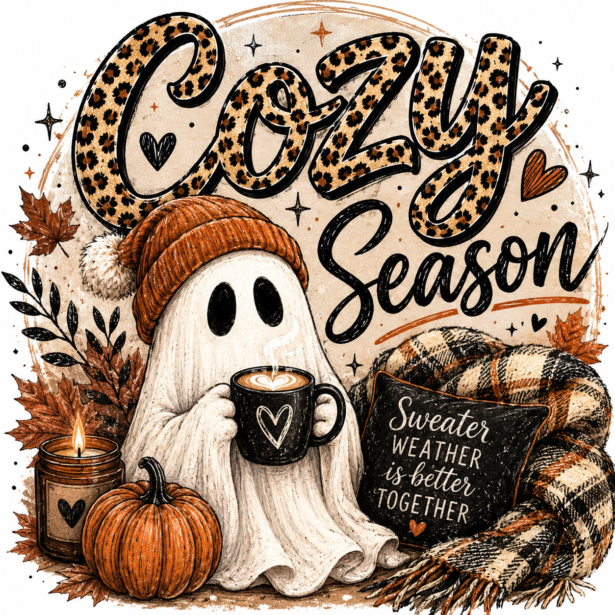 Cozy Season with Ghost Tee