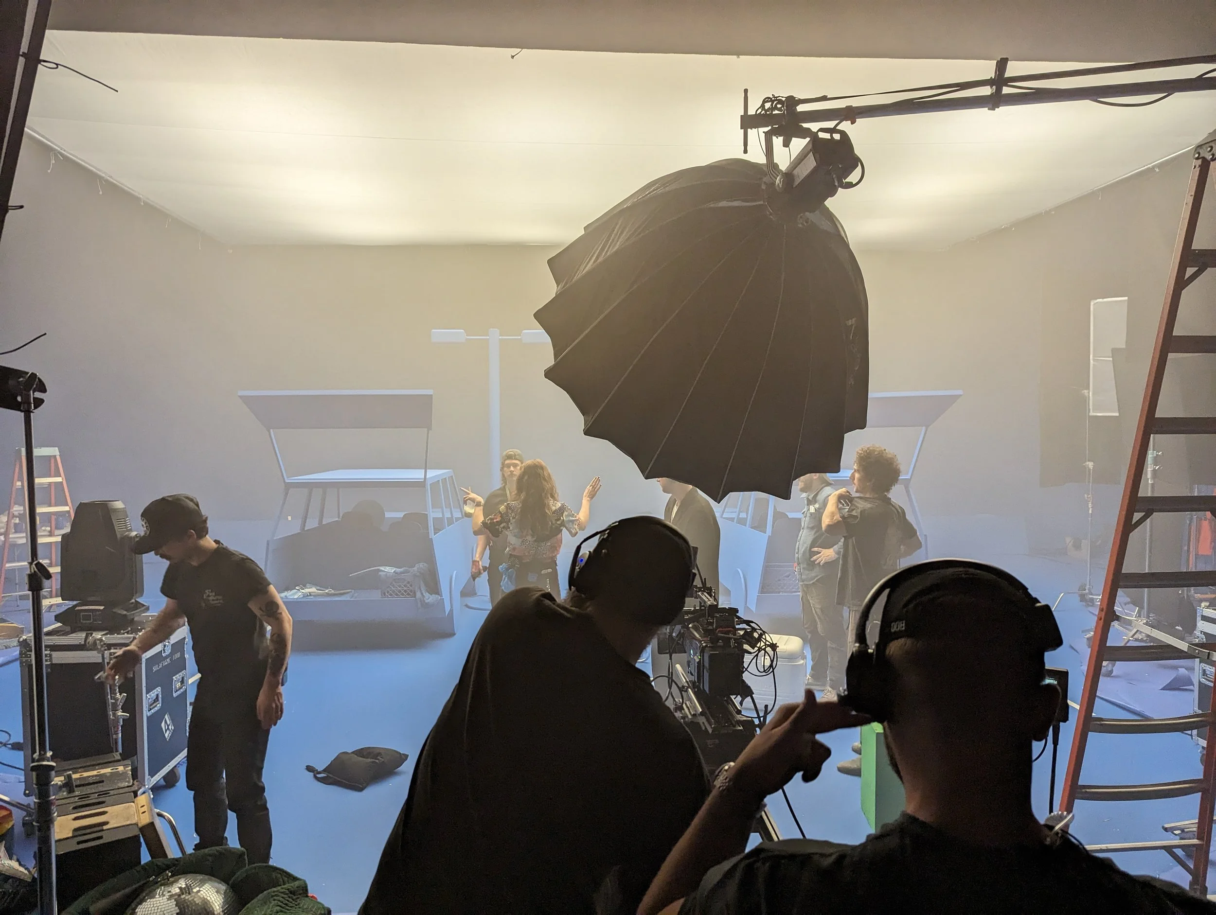Behind the scenes of Moderna commercial shoot, directed by Annalise Yuri Murphy, Creative Director in New York City
