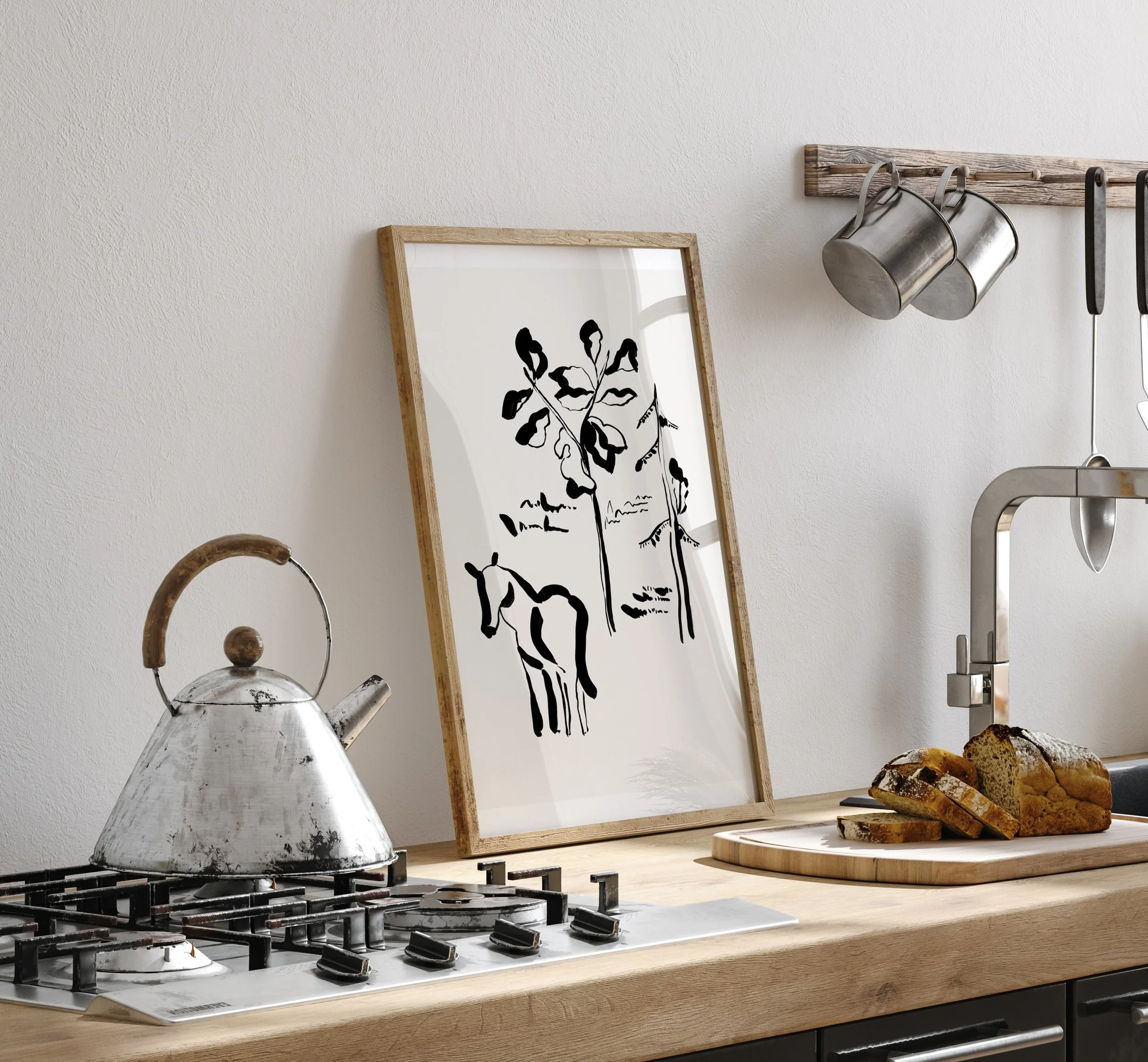 kitchen painted horse.jpg