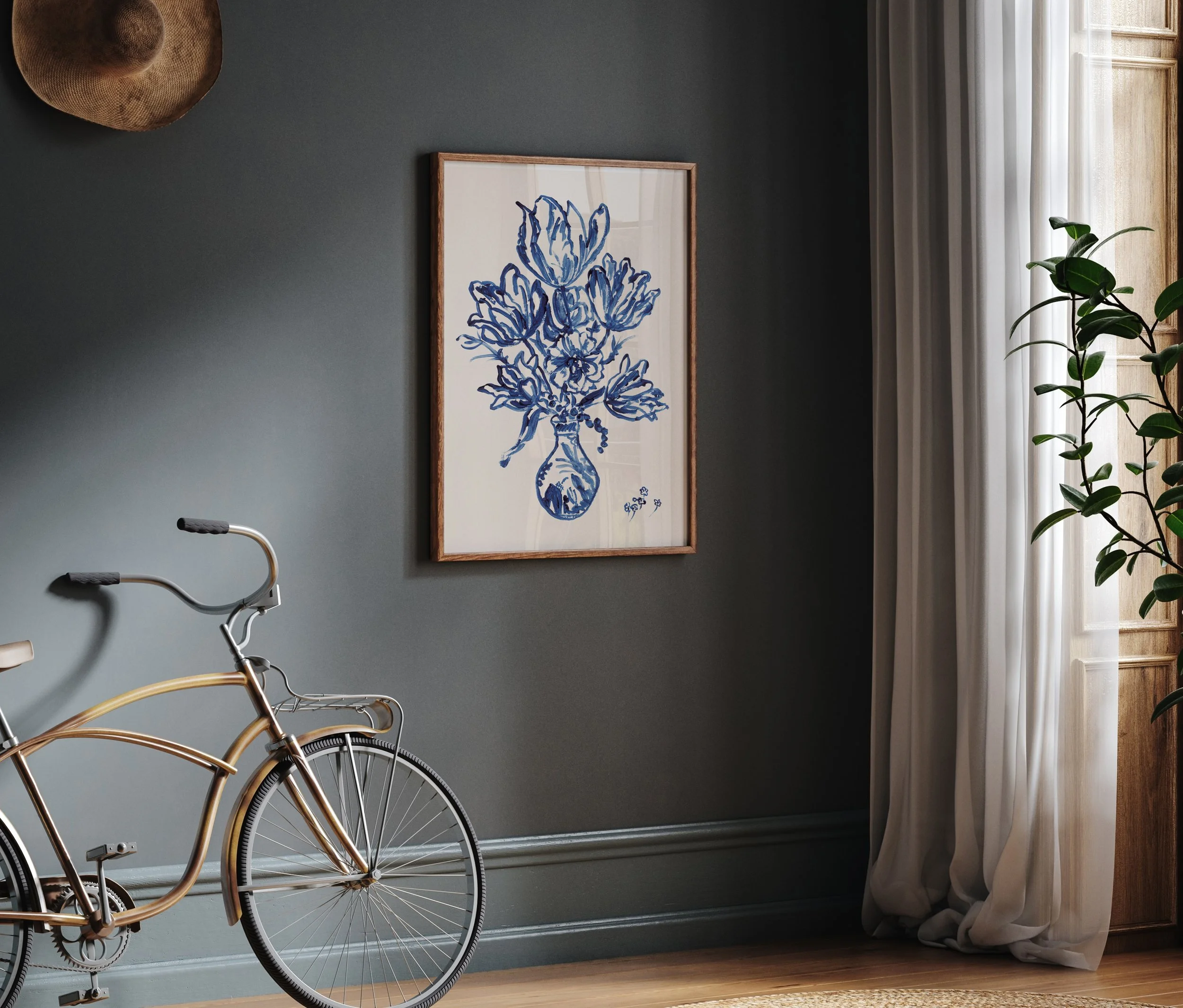 bike tulips in vase.jpg