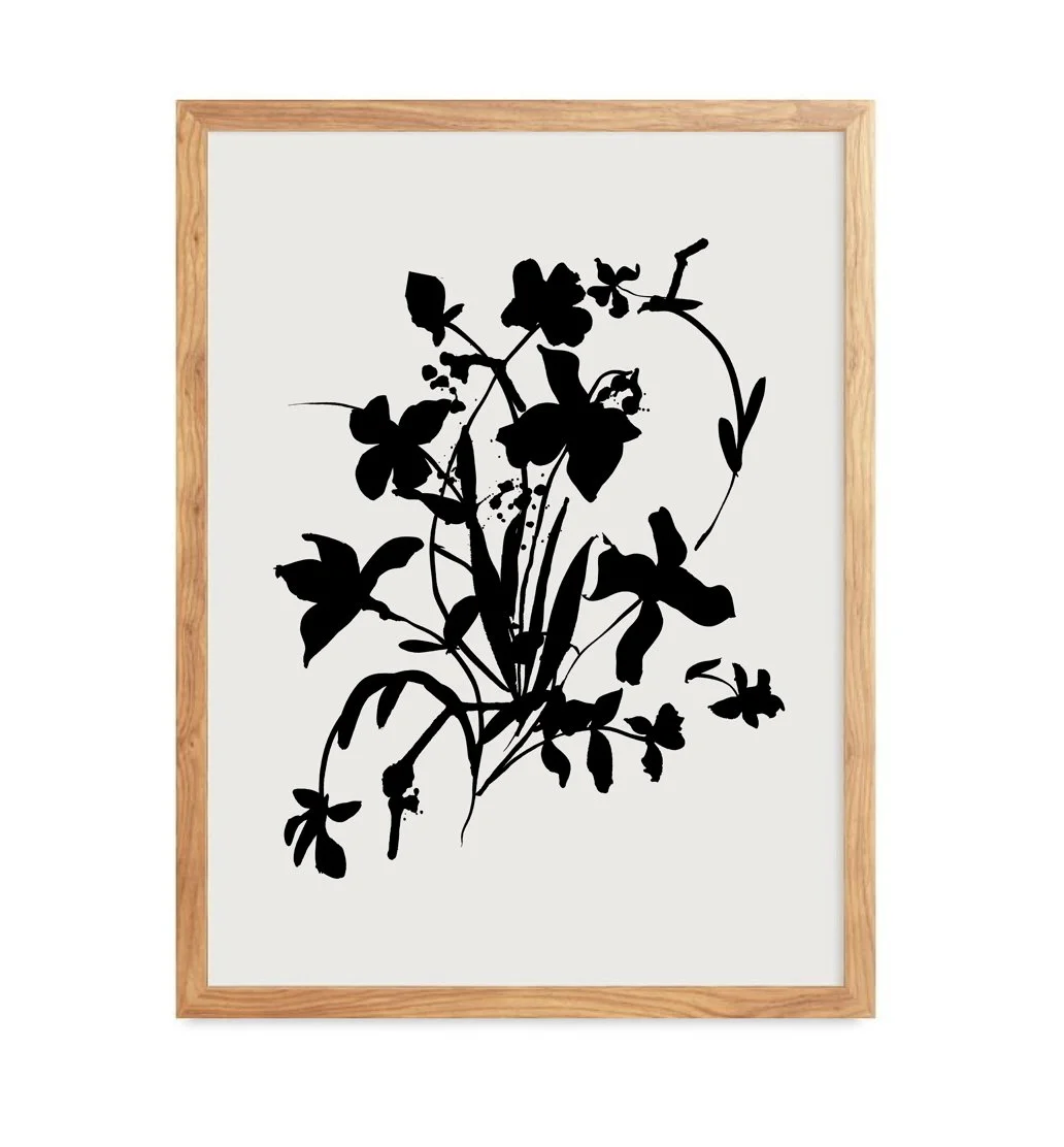 Black Bouquet Print
