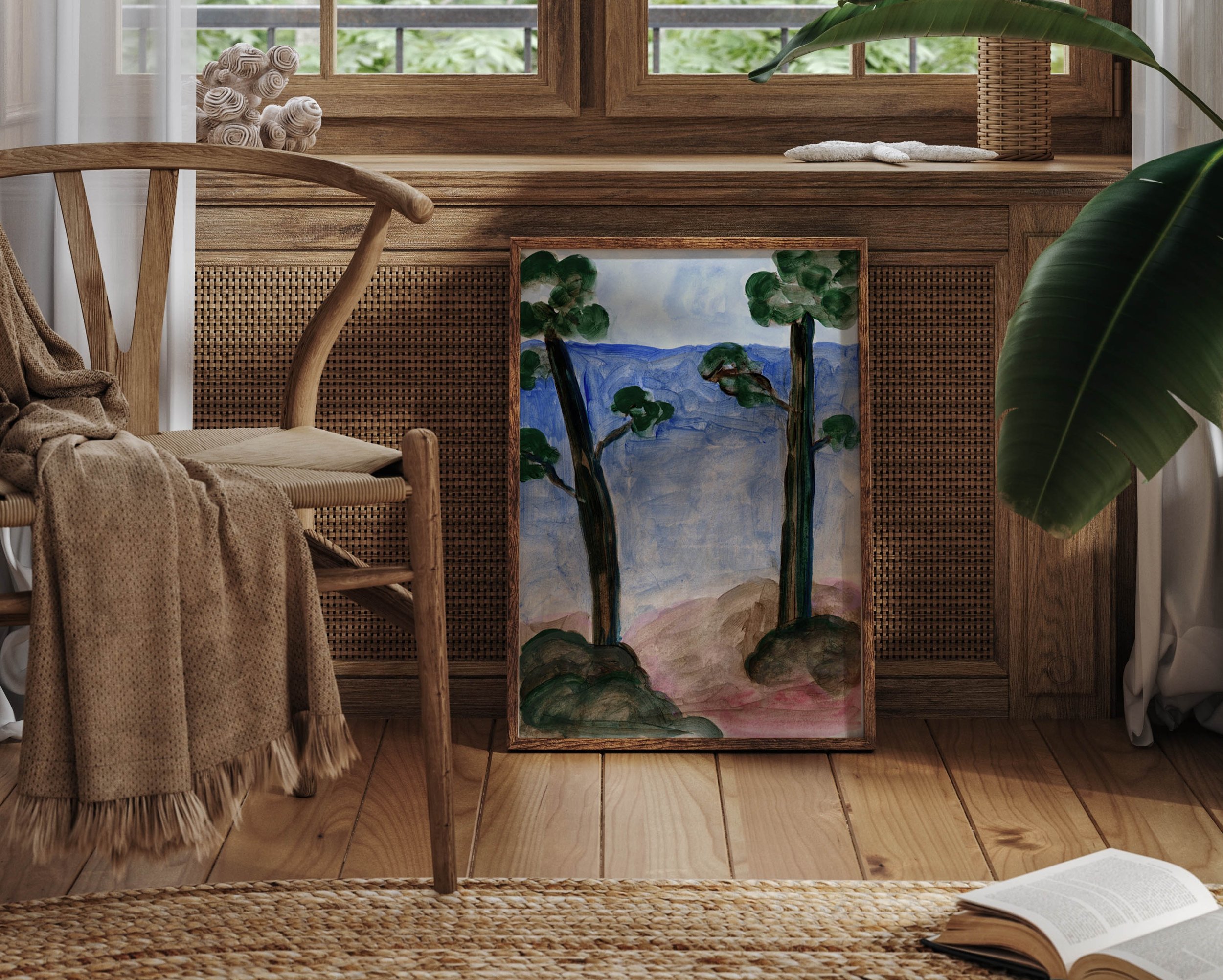 Coastal Landscape art print in living room