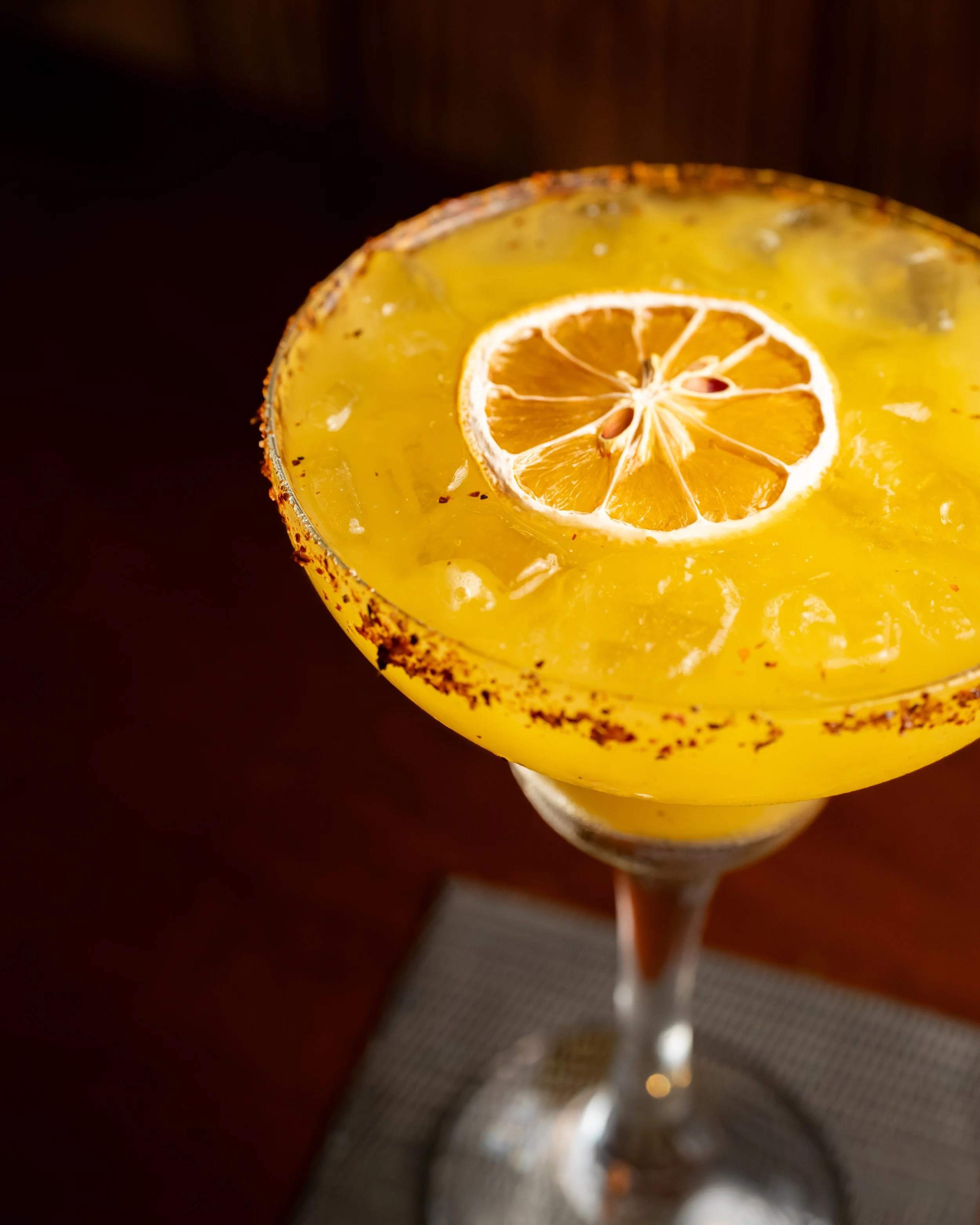 Heatwave Passionfruit Margarita | Tradicional blanco tequila, Cointreau, spicy passionfruit, lime