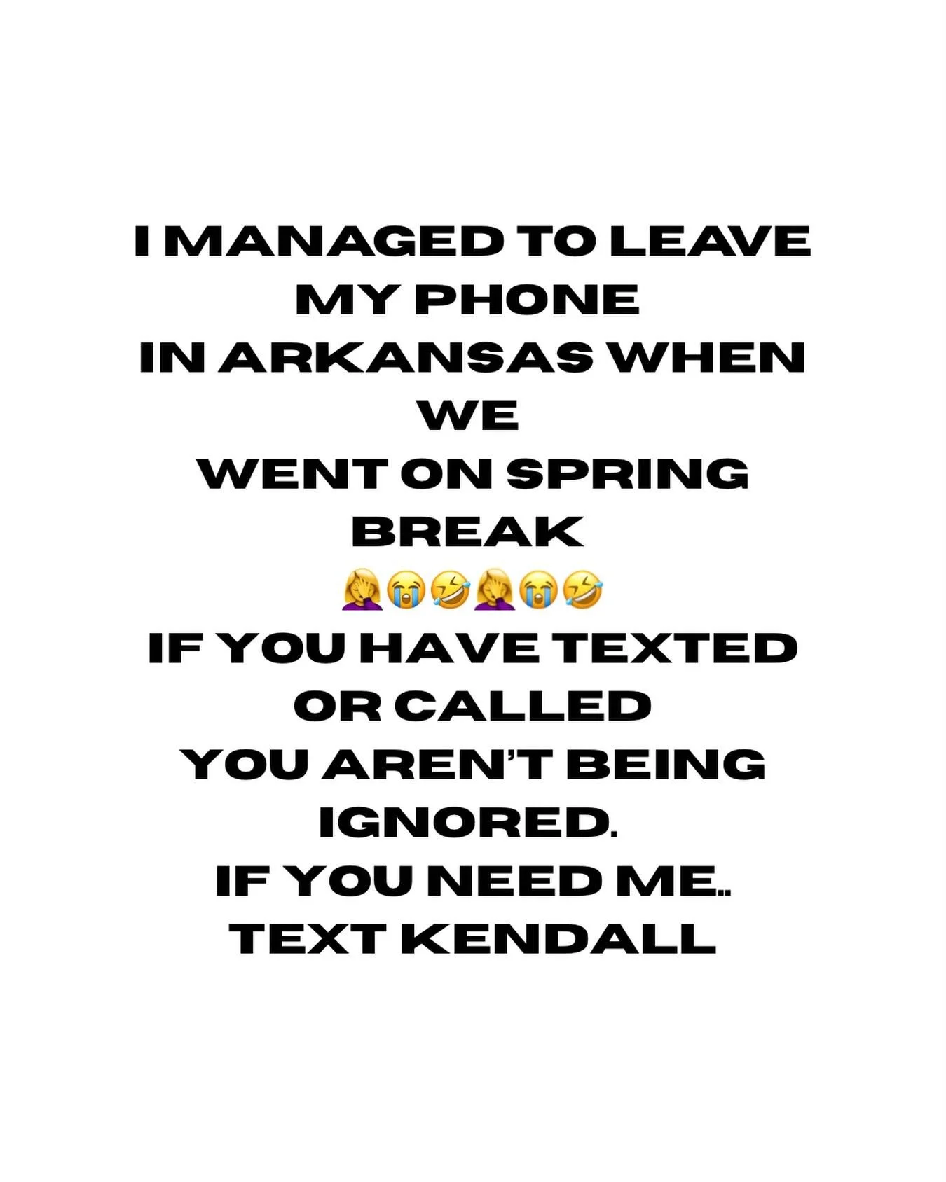 Spring Break fail. 😭🤣🤦&zwj;♀️