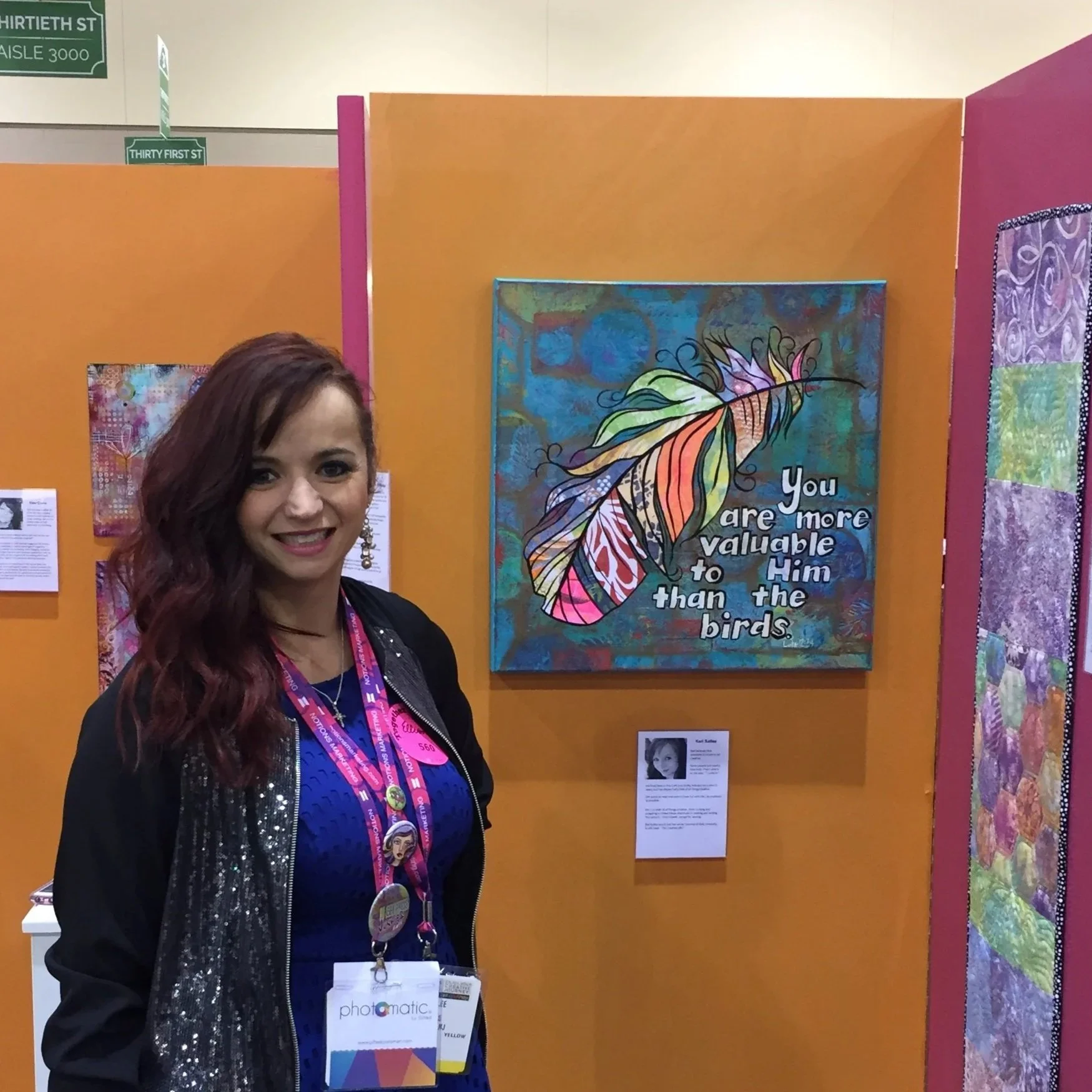 My work displayed in the Gel Press Booth at Creativation!!