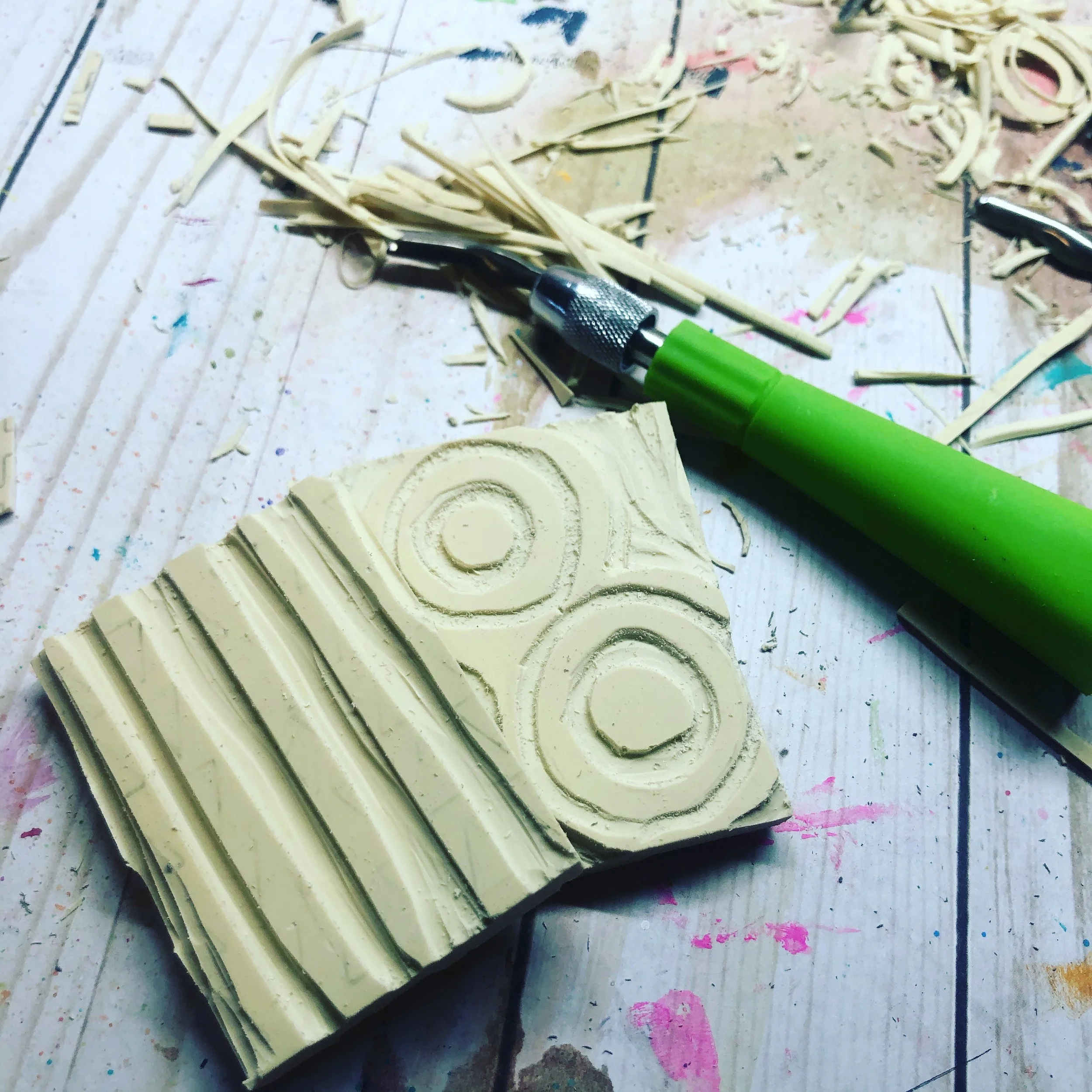 Need to take out any anger or frustration? you should try carving stamps! Full Video on  YouTube.