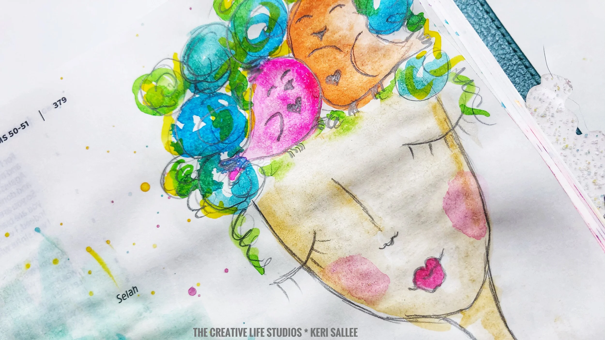 One of my Watercolor Girls! Full Video on  YouTube