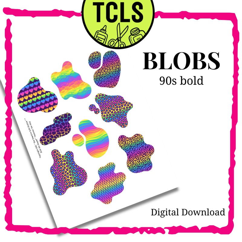 BOLD '90s Blobs - Digital Download Printable