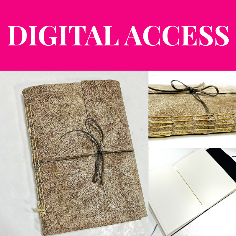 Handmade Faux Leather Journal - Digital Access Pass